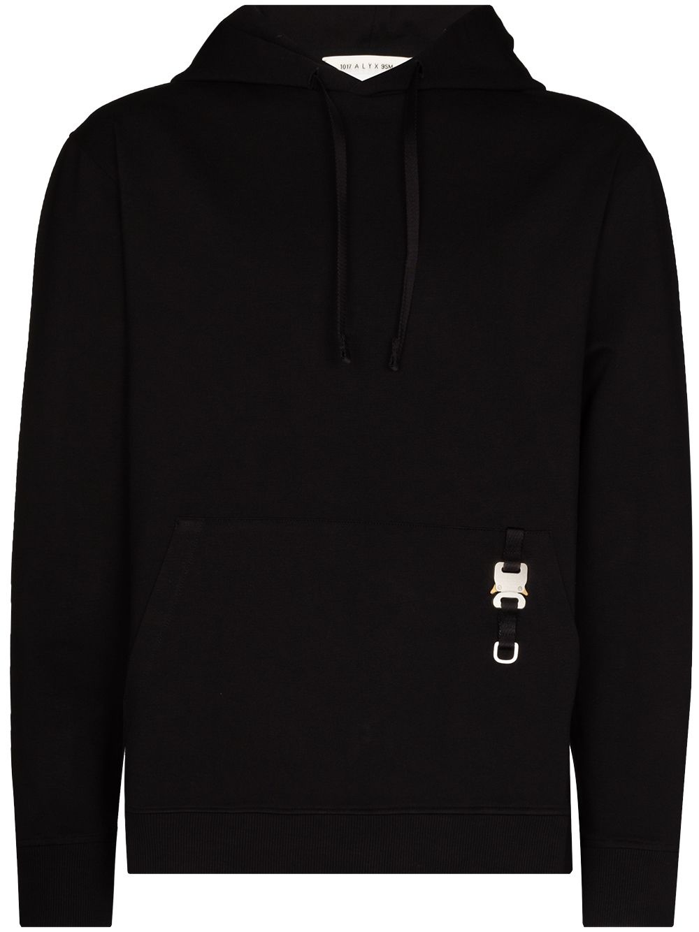 buckle-embellished drawstring hoodie - 1