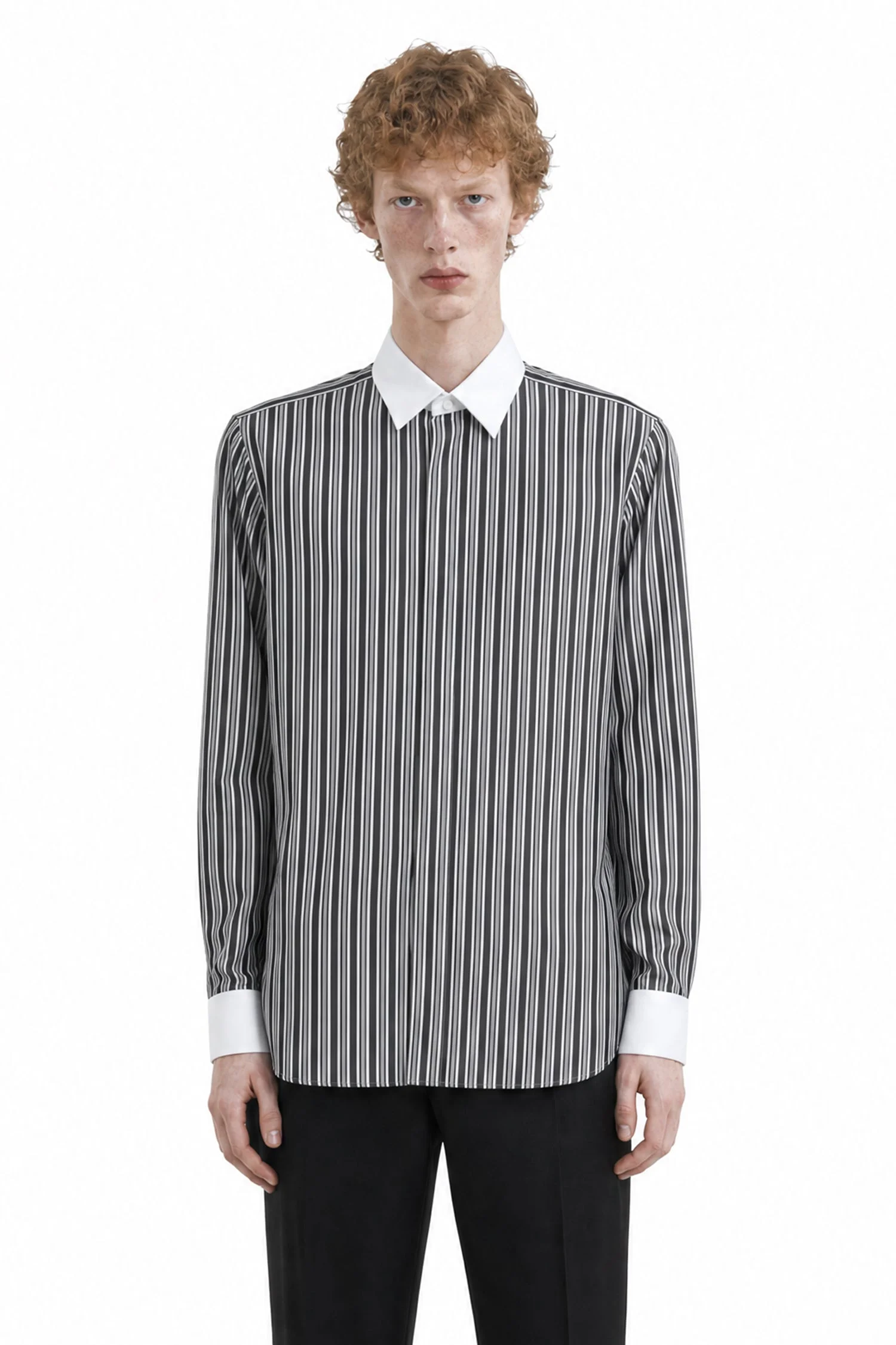 Poplin Stripe Classic Fit Shirt - 1