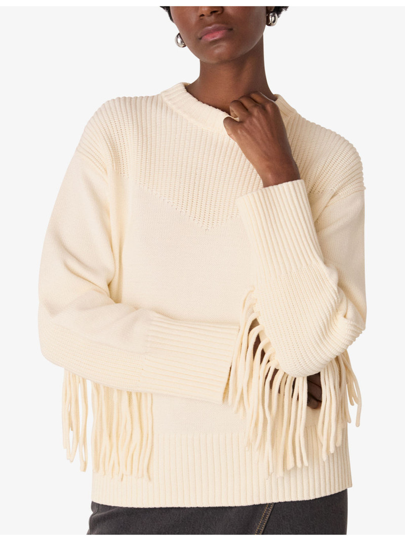 Fringed-Trim Relaxed-Fit Cotton-Blend Jumper 3