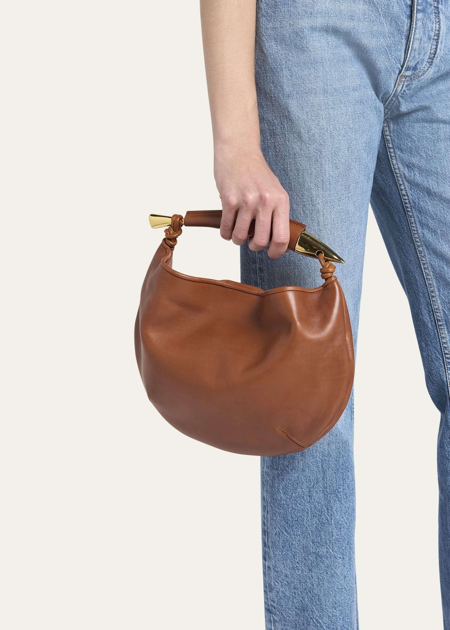 Small Sardine Leather Top-Handle Bag - 2