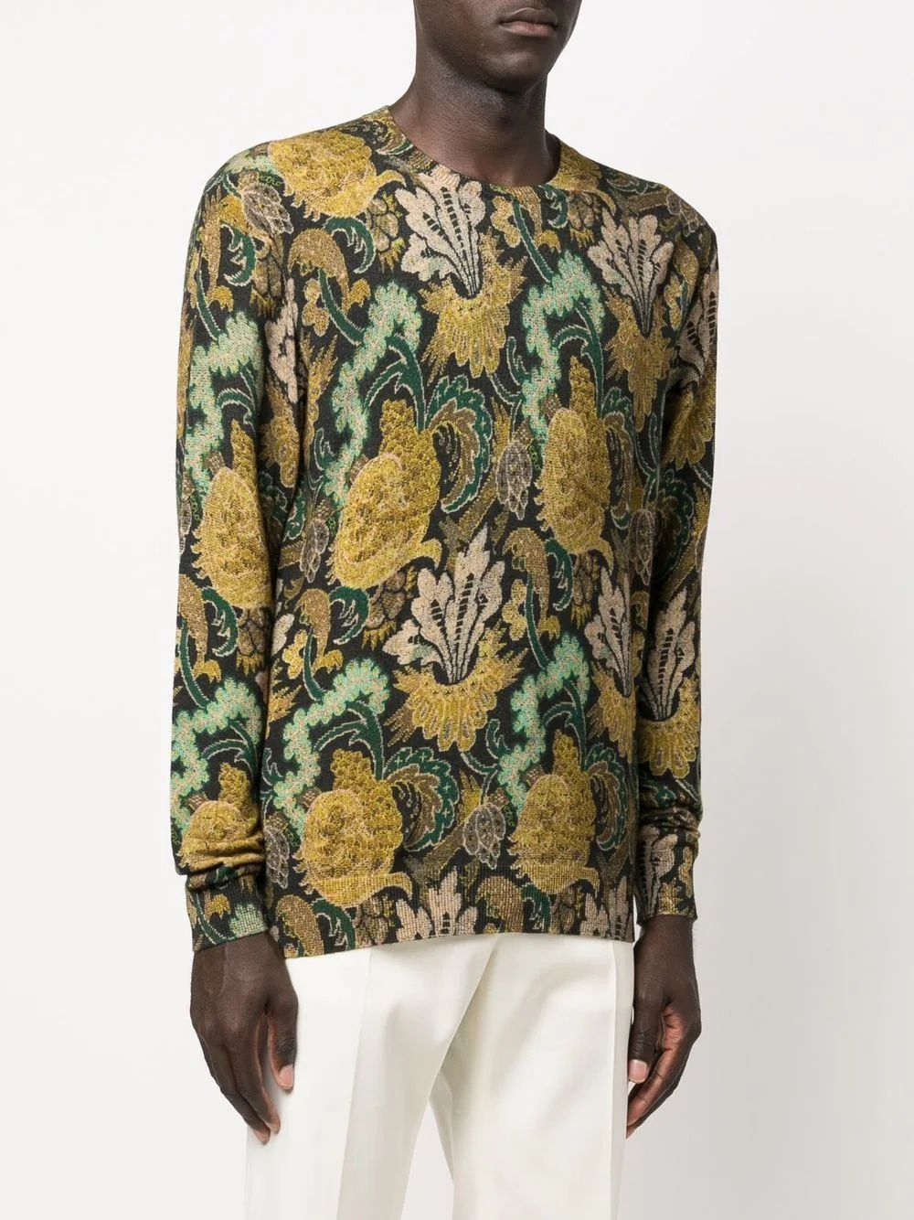 floral-print wool jumper - 3