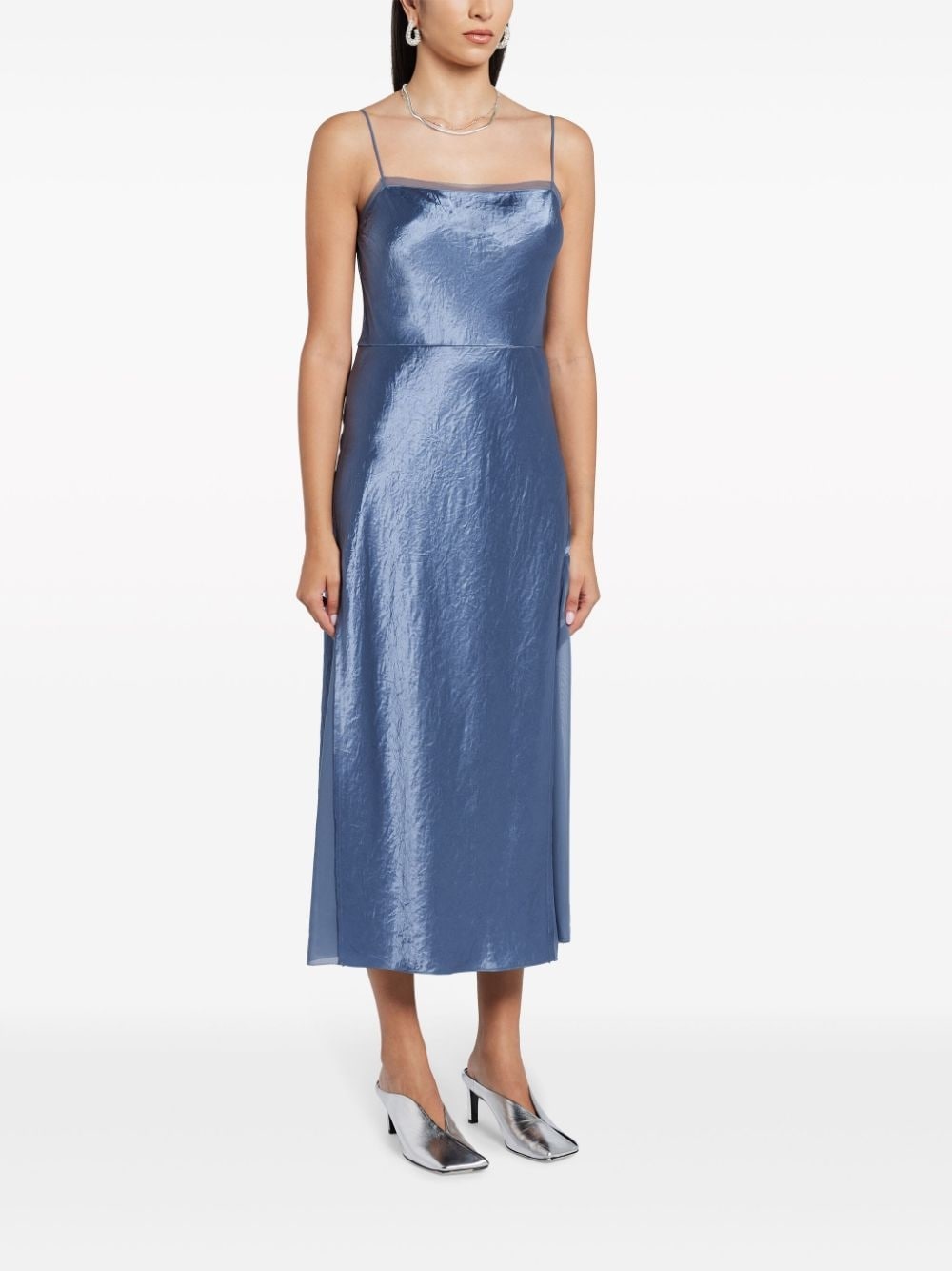 sheer panelled slip dress - 3