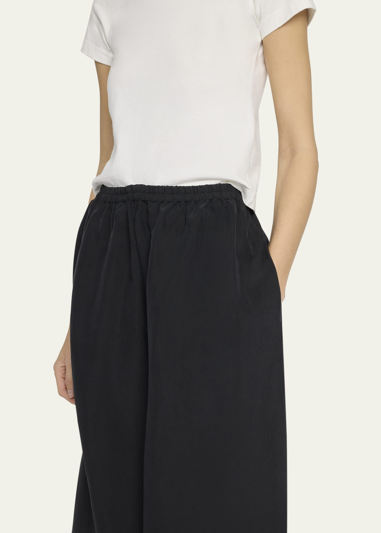 Bellana Silk Wide-Leg Pull-On Pants - 5