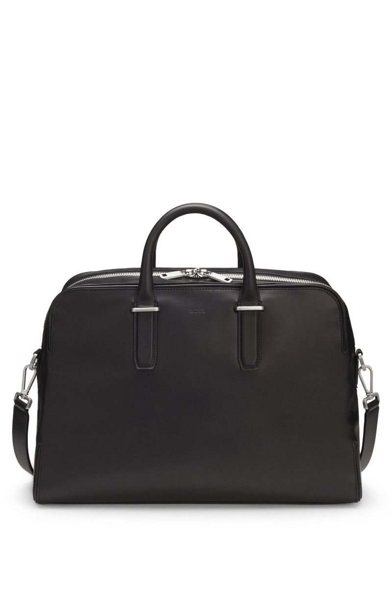 RUNWAY HOLDALL IN LEATHER WITH EMBOSSED LOGO 2