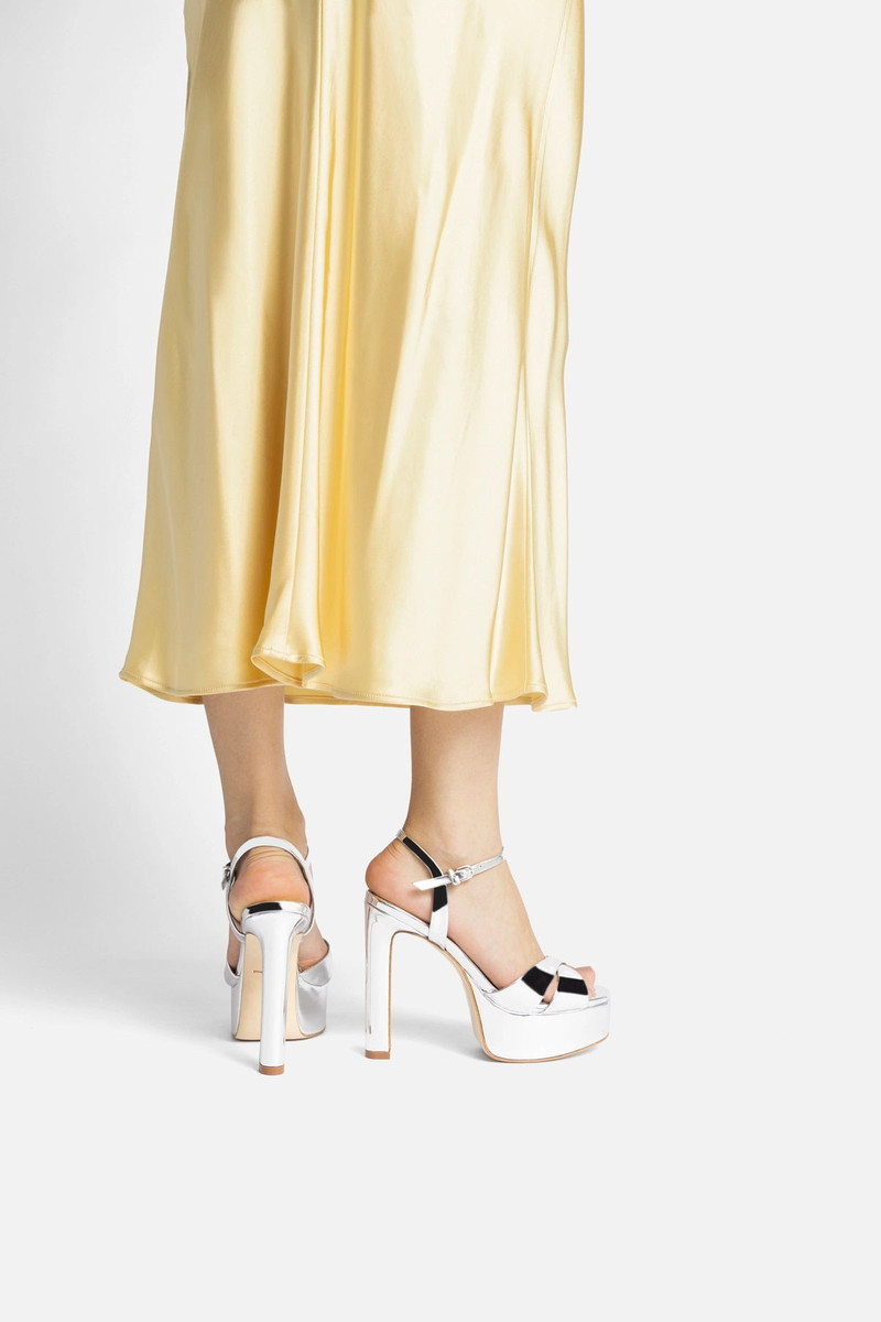 Bianca High Platform Sandal In Silver Specchio 5