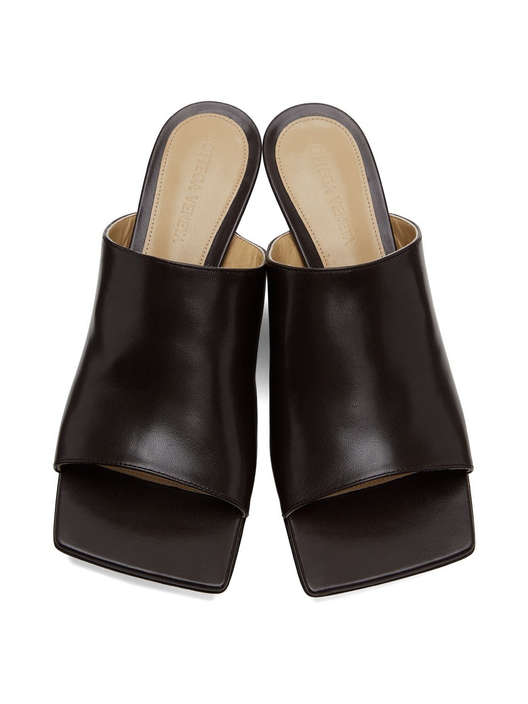 Brown Stretch Mule Sandals - 5