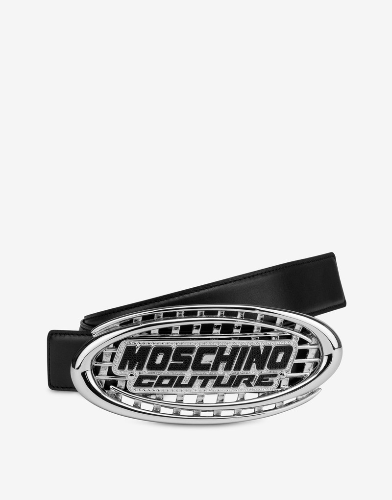 LOGO BUCKLE CALFSKIN BELT 3