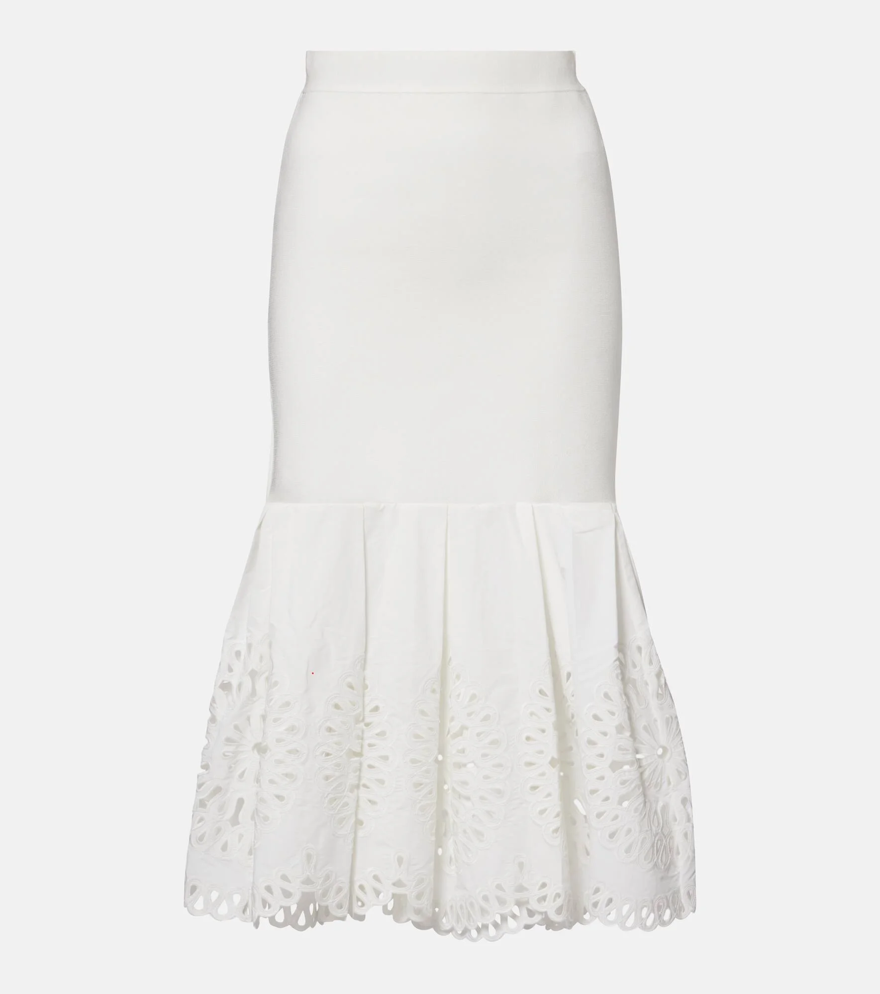 Broderie anglaise midi skirt - 1