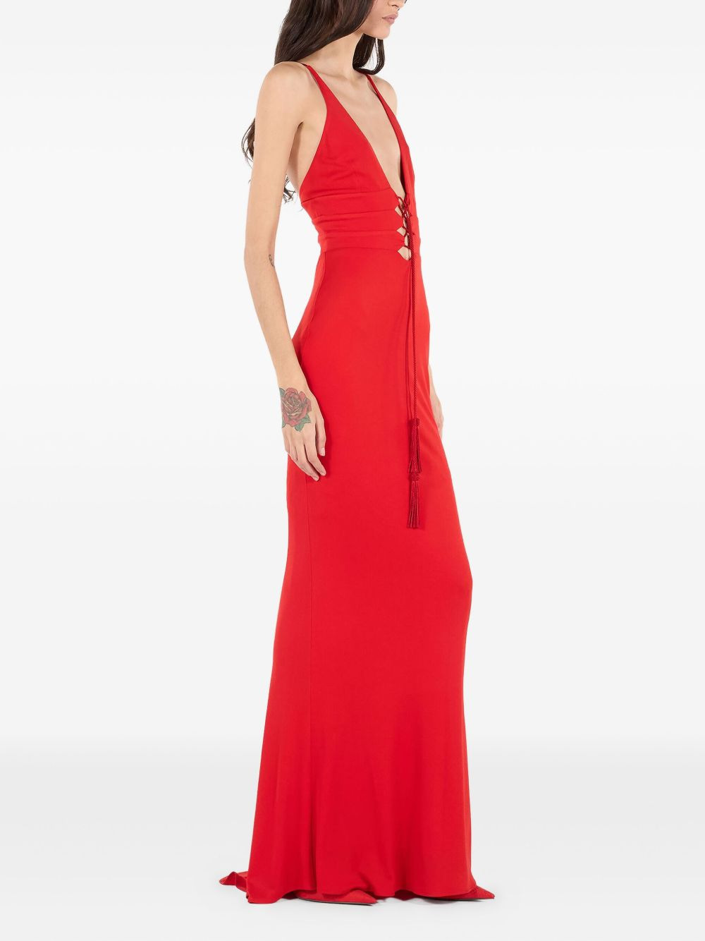 criss-cross tassel maxi dress - 3