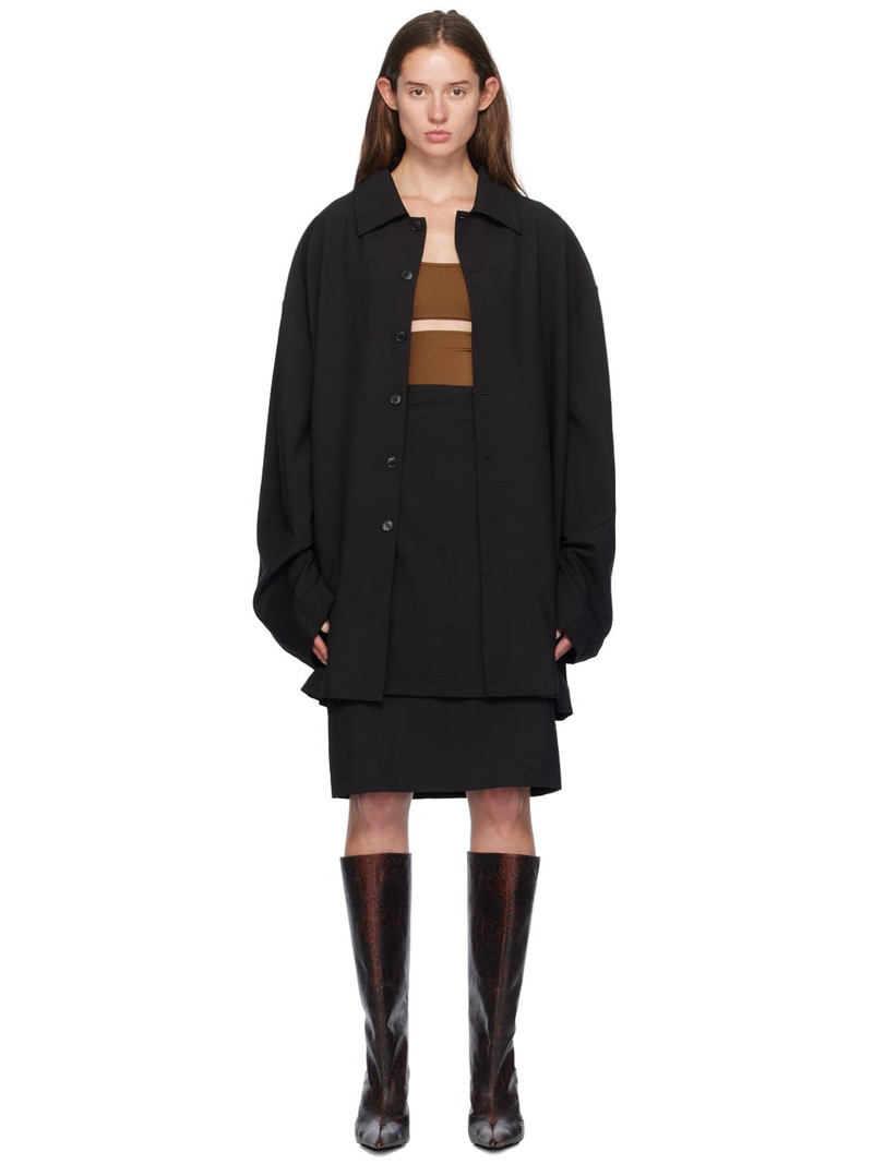 Black 'Jacket Skirt' Midi Dress 1