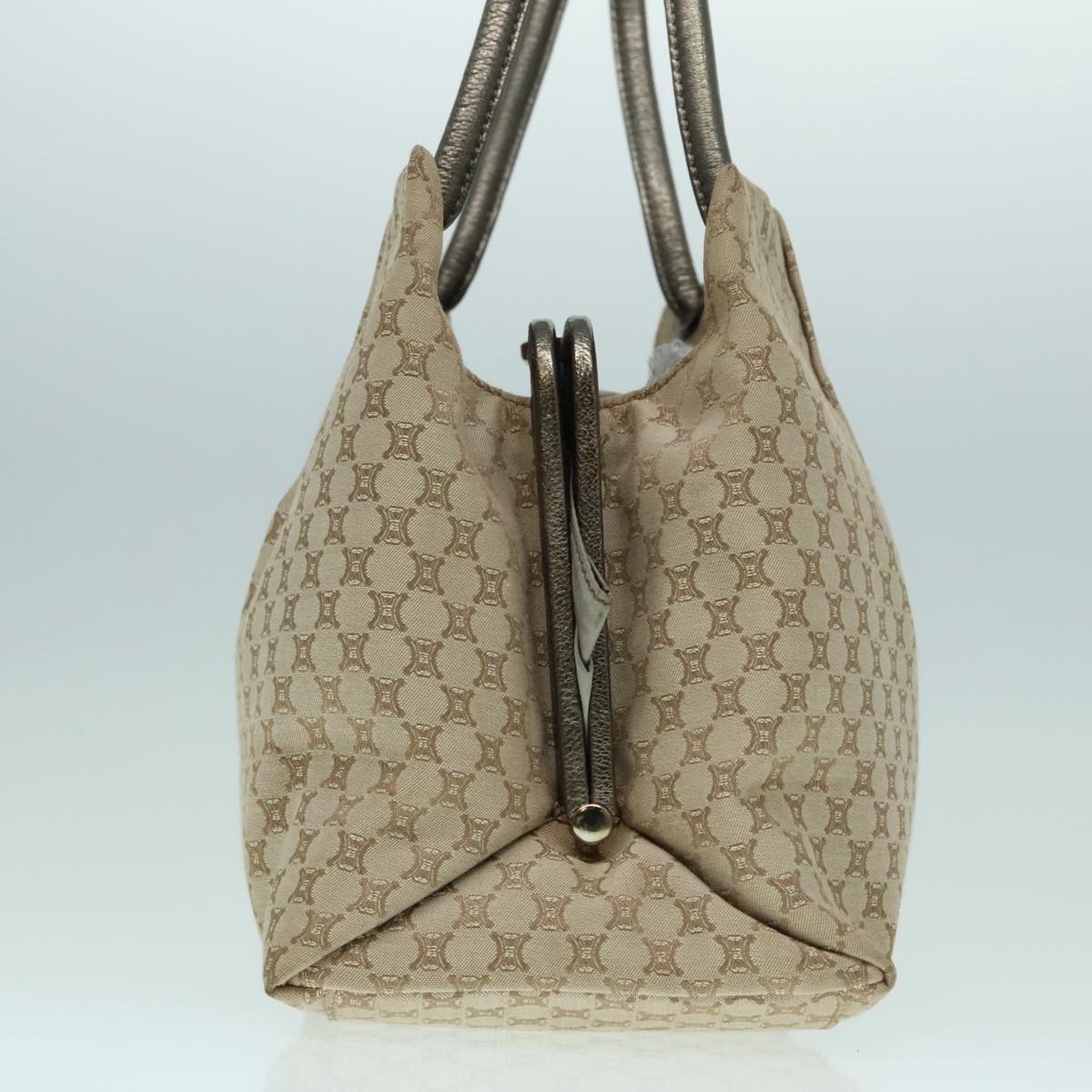 CELINE Macadam Canvas Shoulder Bag Beige Gold - 3