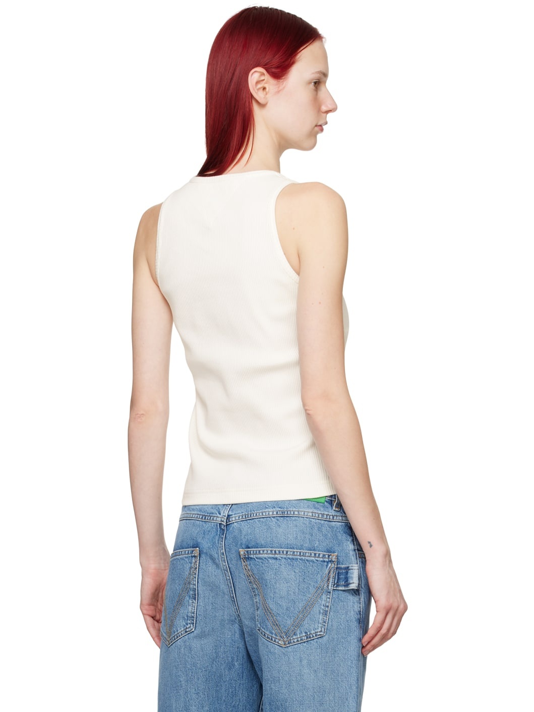 Off-White Rib Tank Top - 3