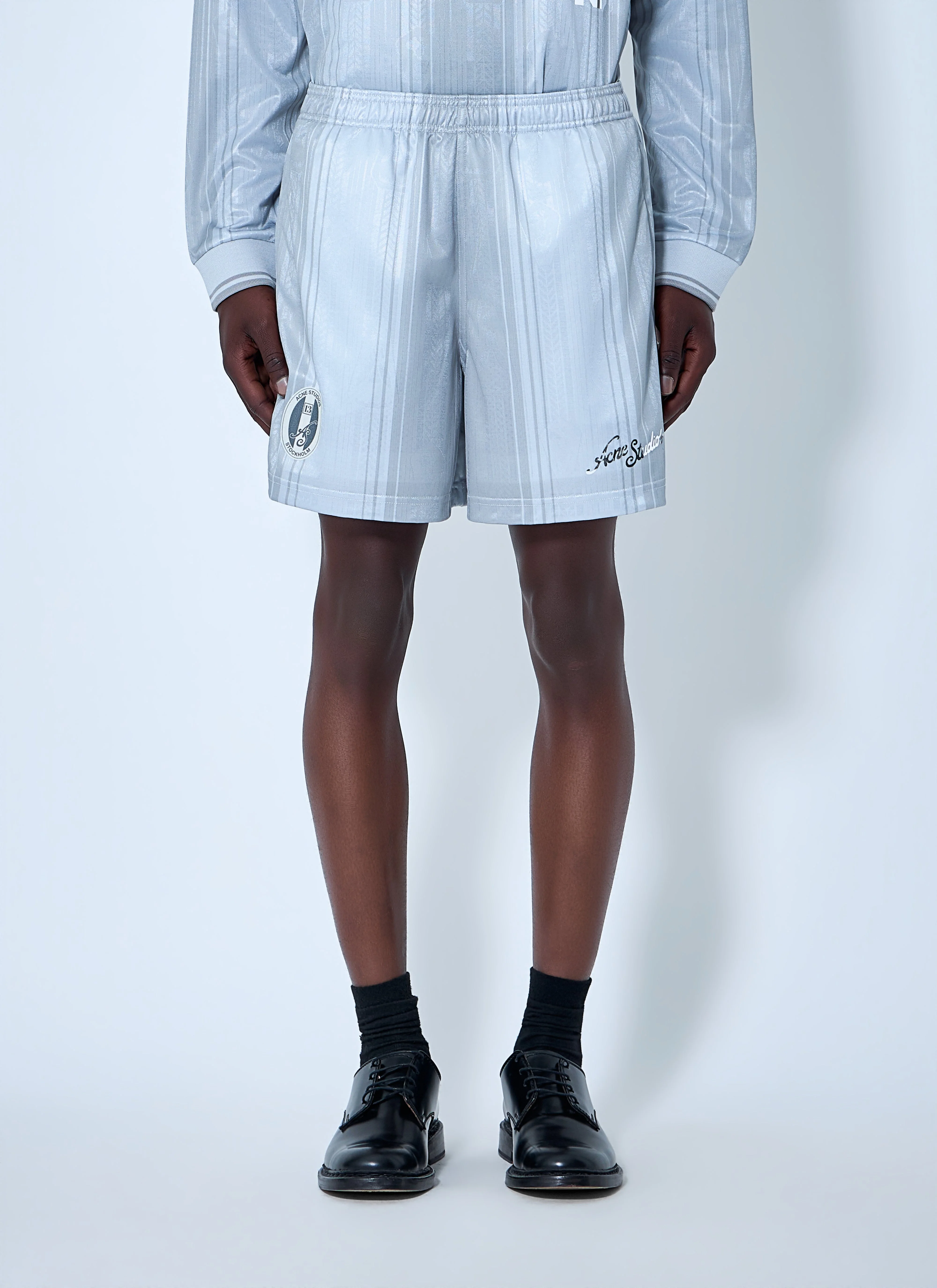 Acne Studios Men Striped Elasticated Shorts - 1