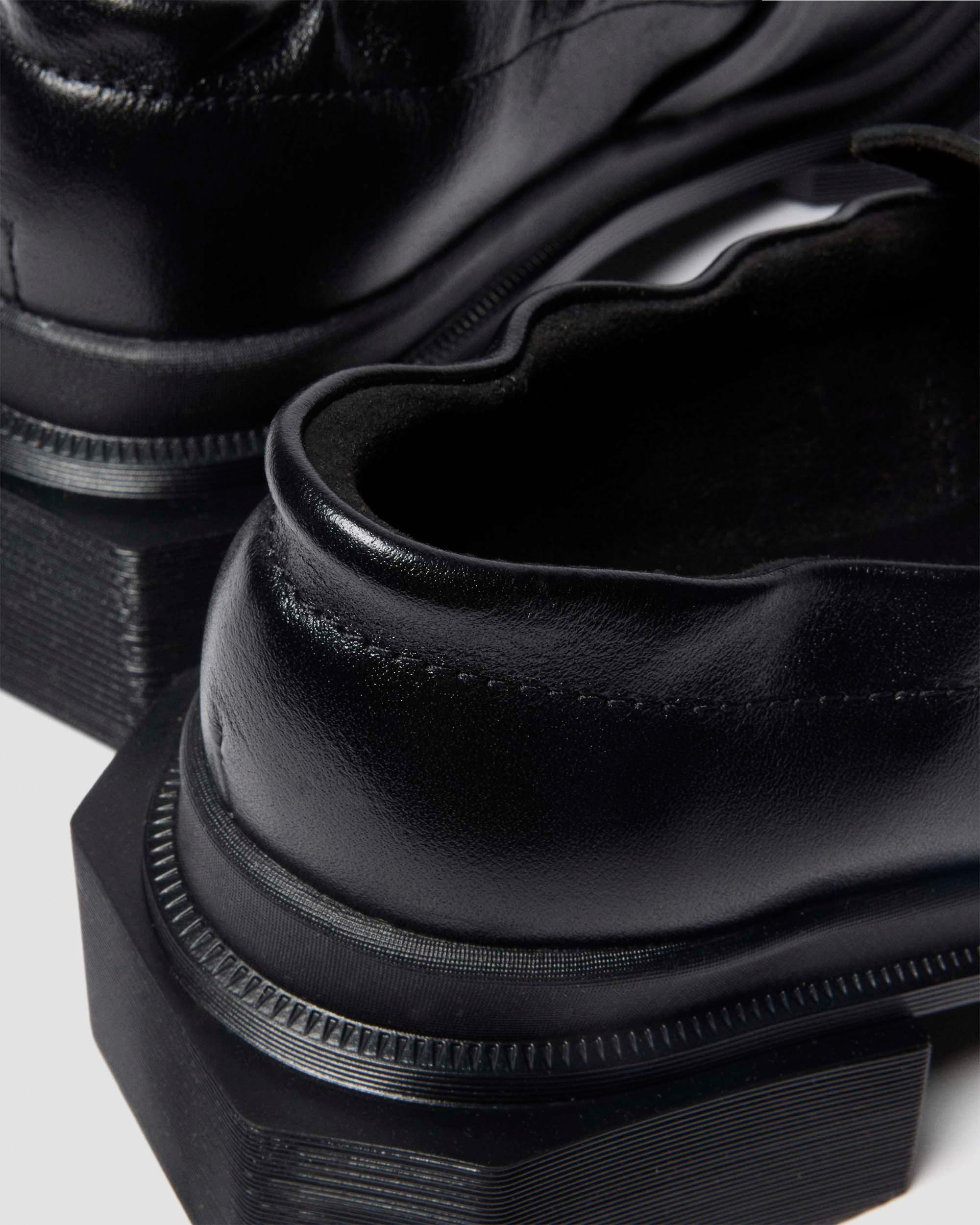 MAYBOLE LOAFER Square Toe Ruched Leather Loafers - 7