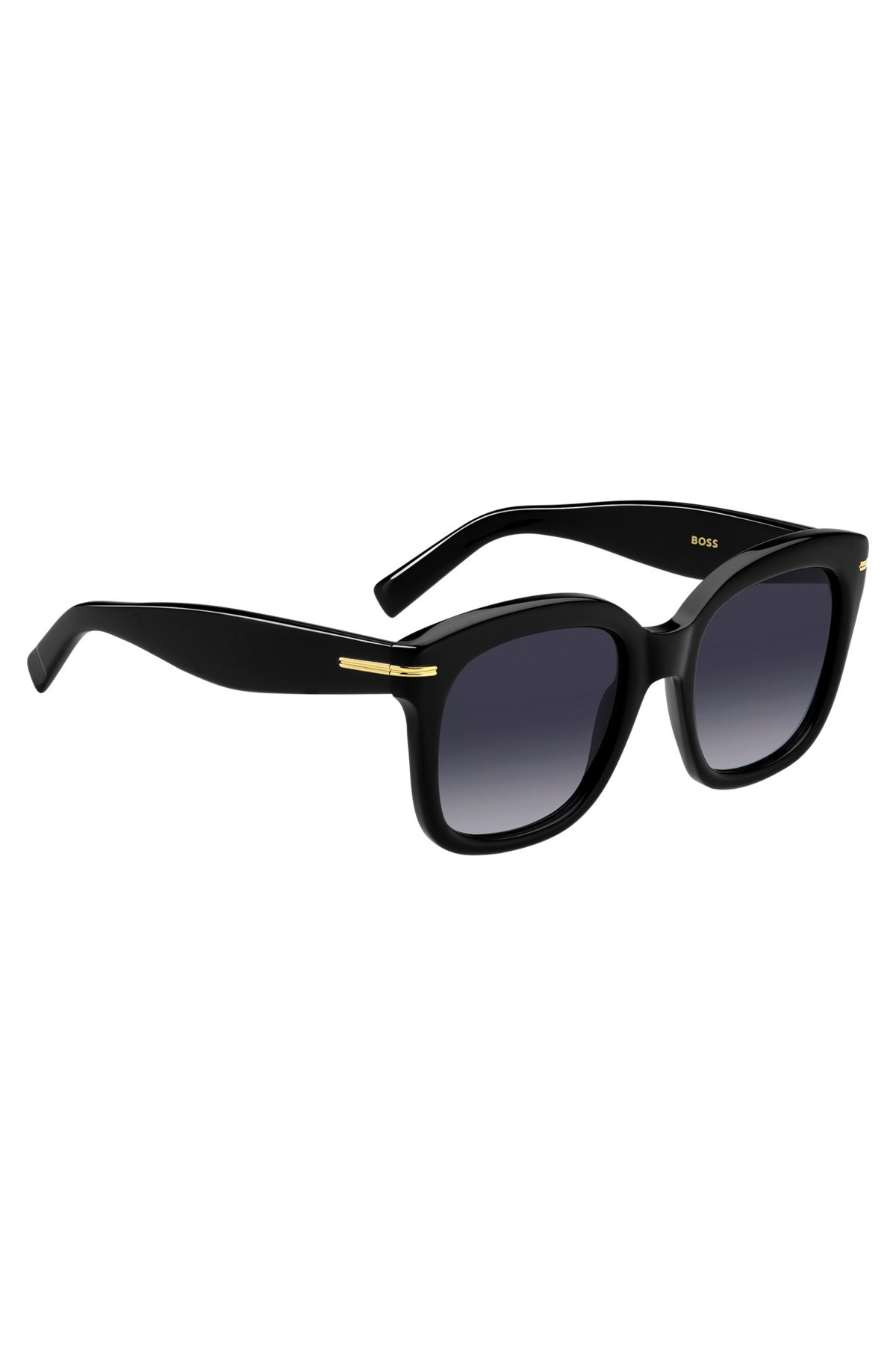 BLACK-ACETATE SUNGLASSES WITH GOLD-TONE HINGES - 4