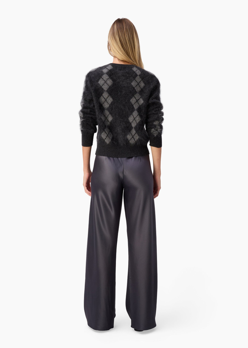 DORIAN CASHMERE CARDIGAN GRAY ARGYLE 4