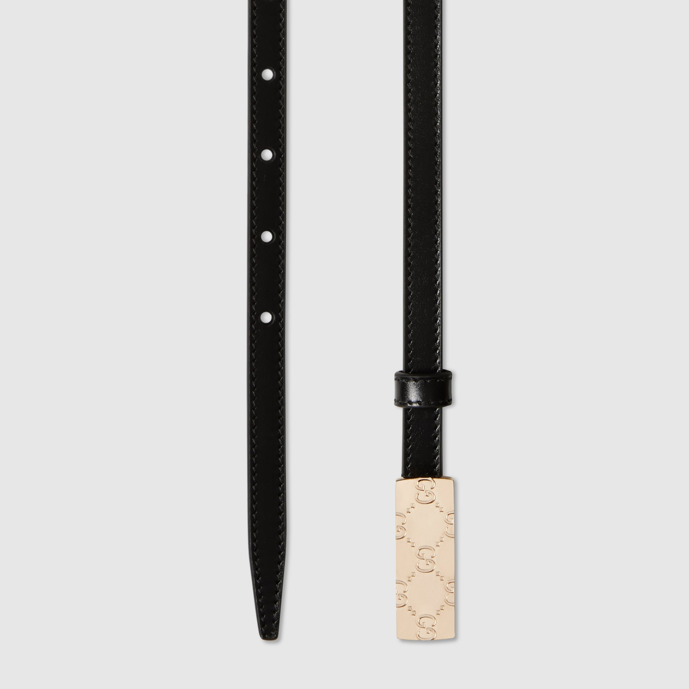 Thin belt with plaque buckle - 2