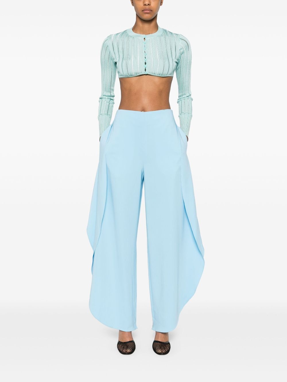 Crinoline cropped cardigan - 2