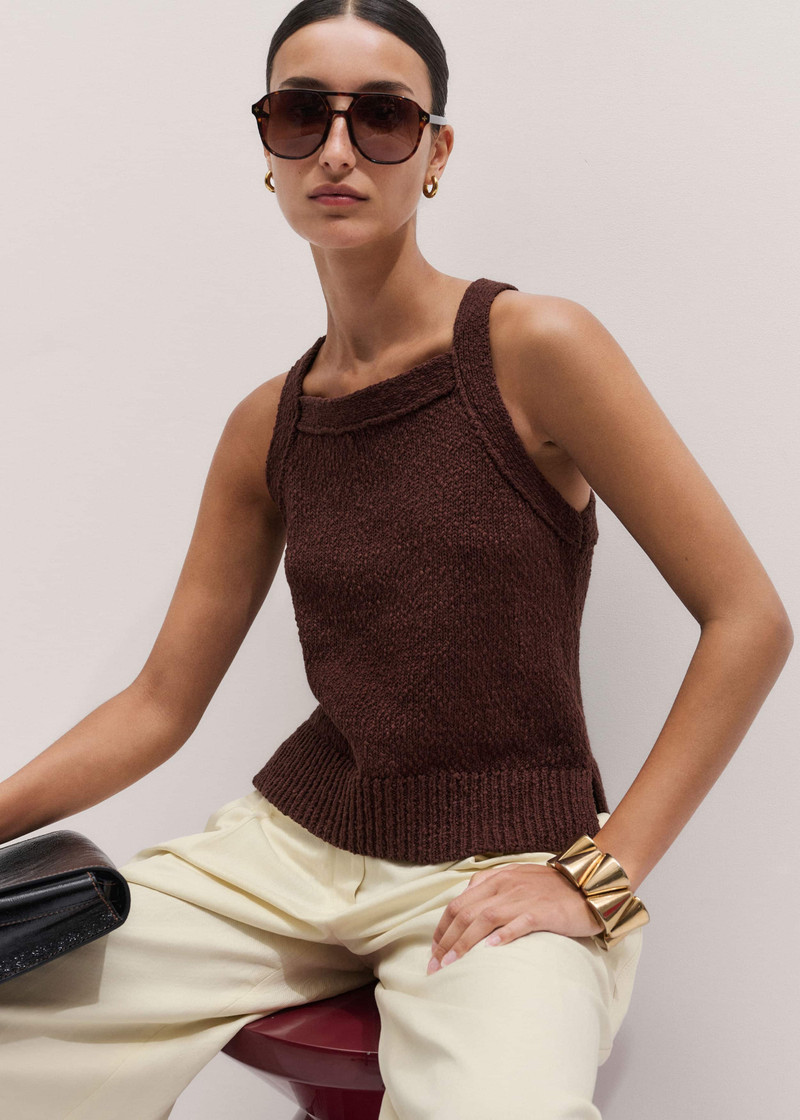 ME+EM Square Neck Knit Top outlook