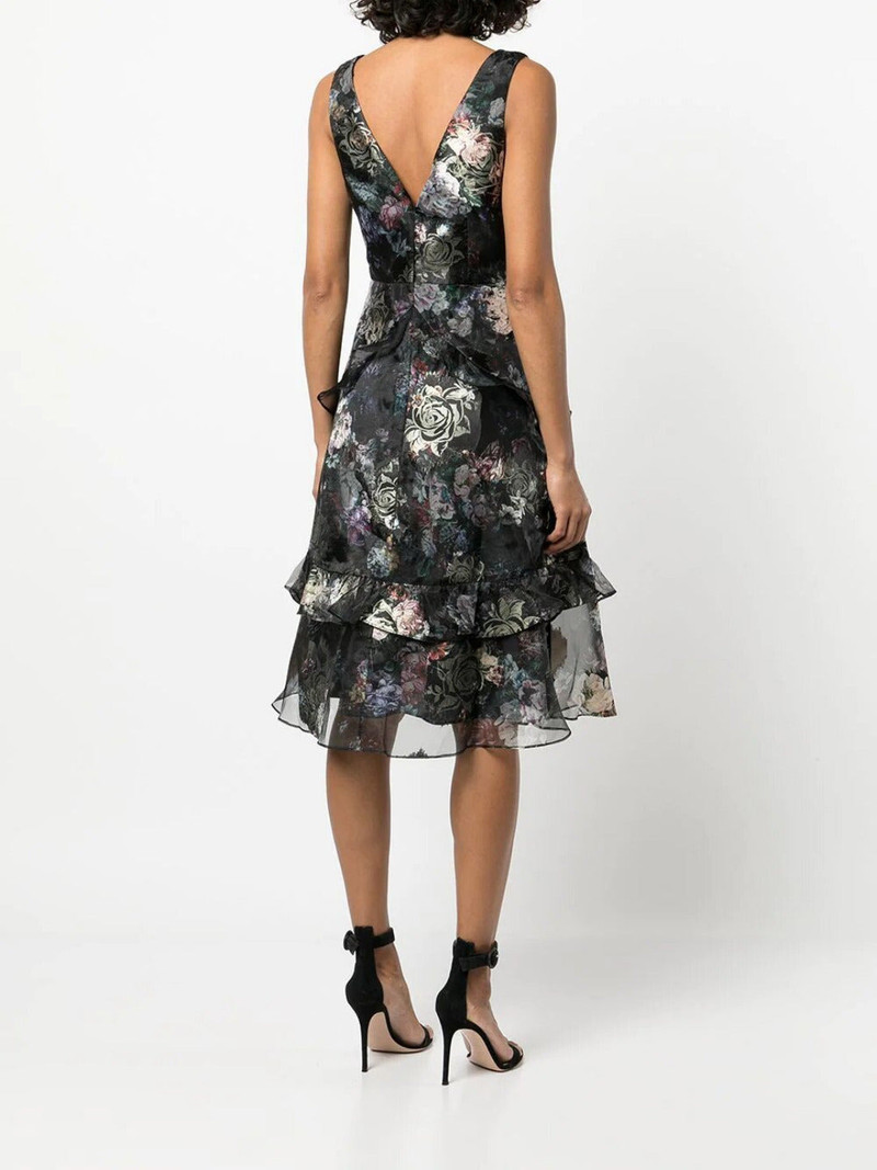 FLORAL PRINT MIDI TIERED DRESS 3