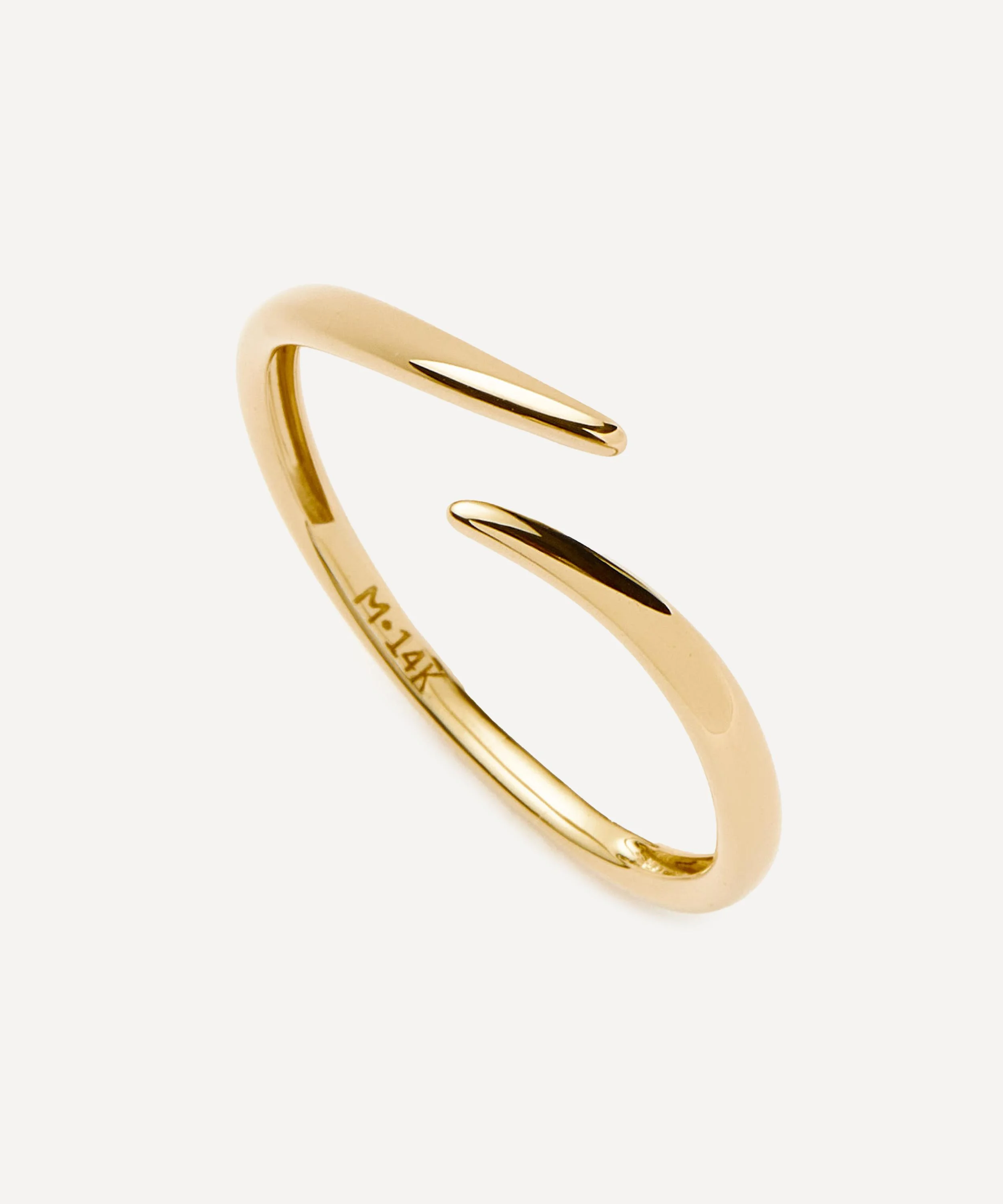 14ct Gold Fine Open Claw Ring - 1