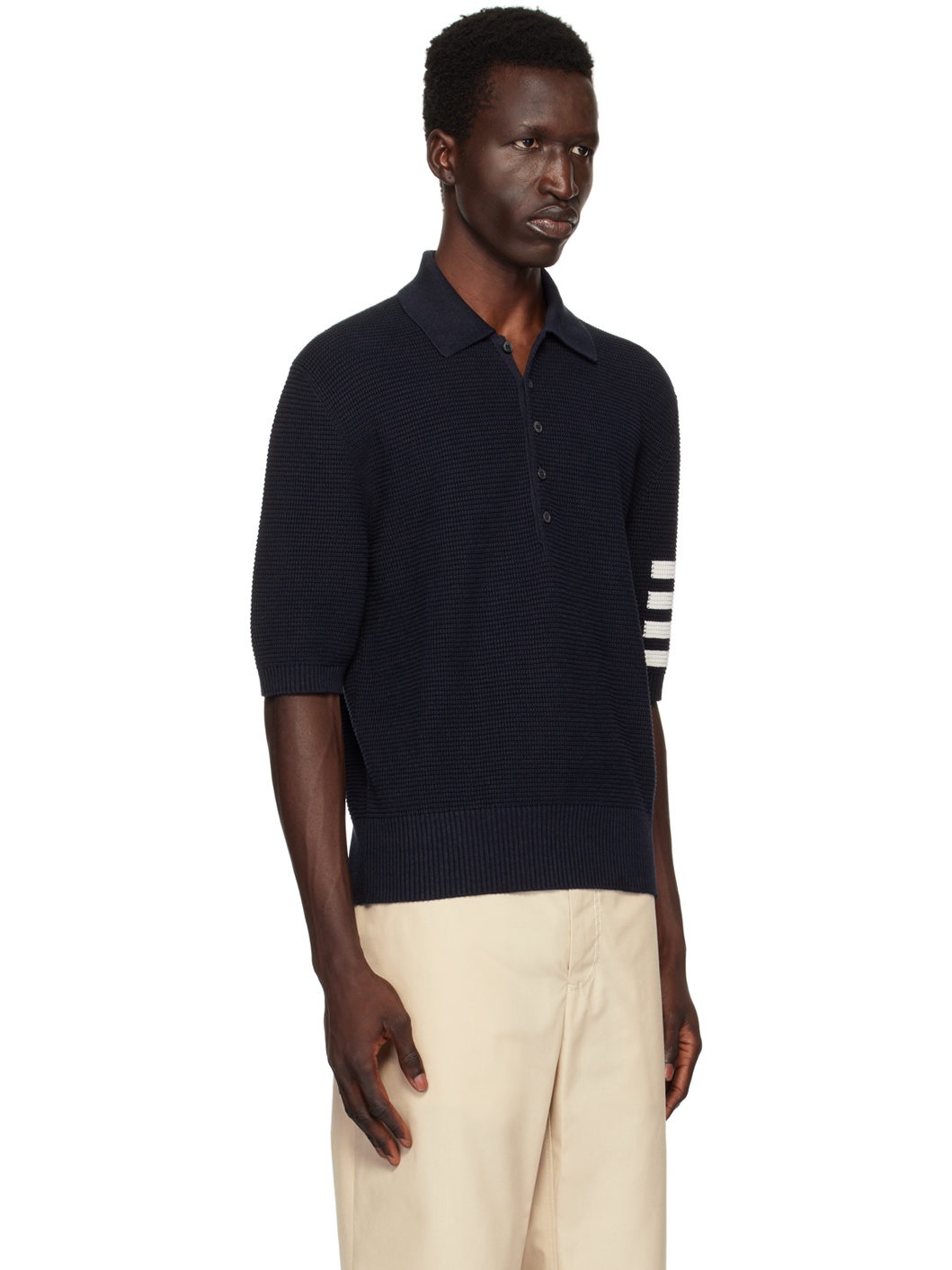 Navy 4-Bar Polo - 2