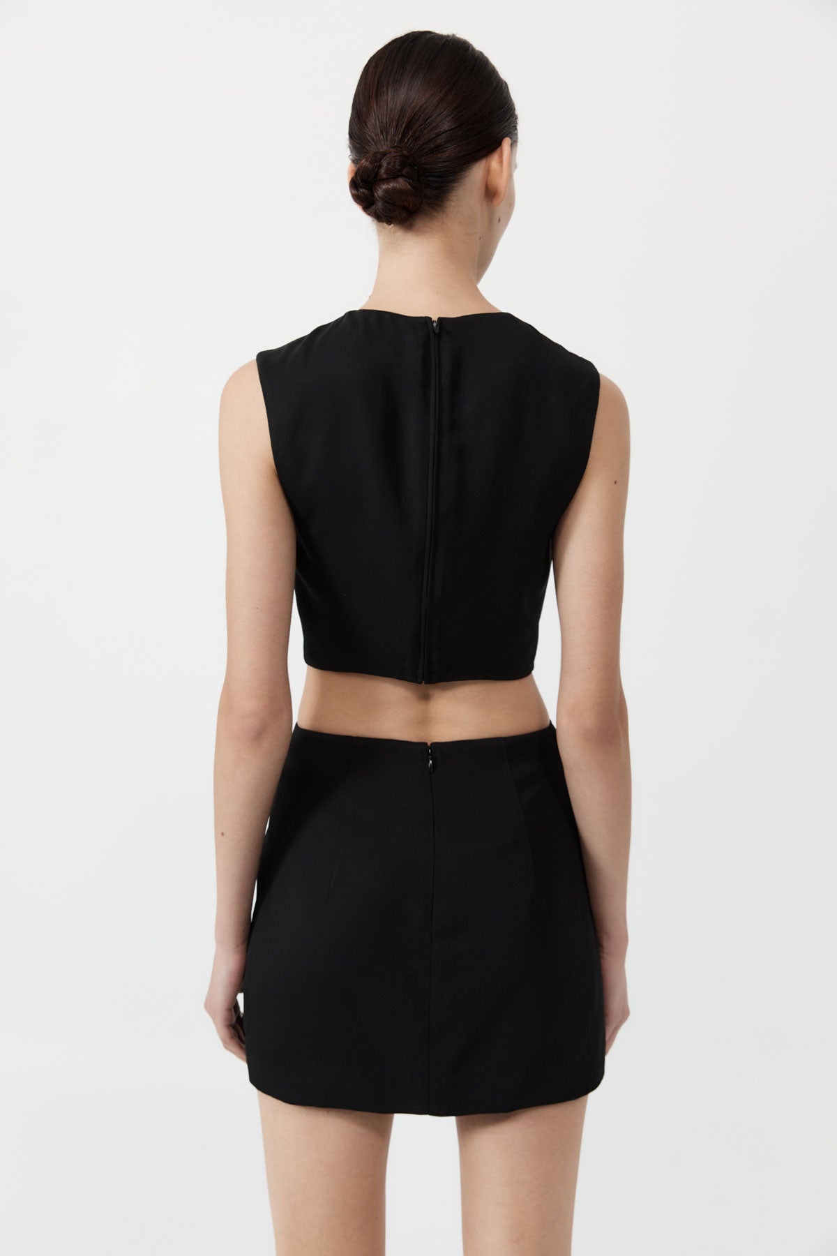 Clip Buckle Mini Dress - Black - 6