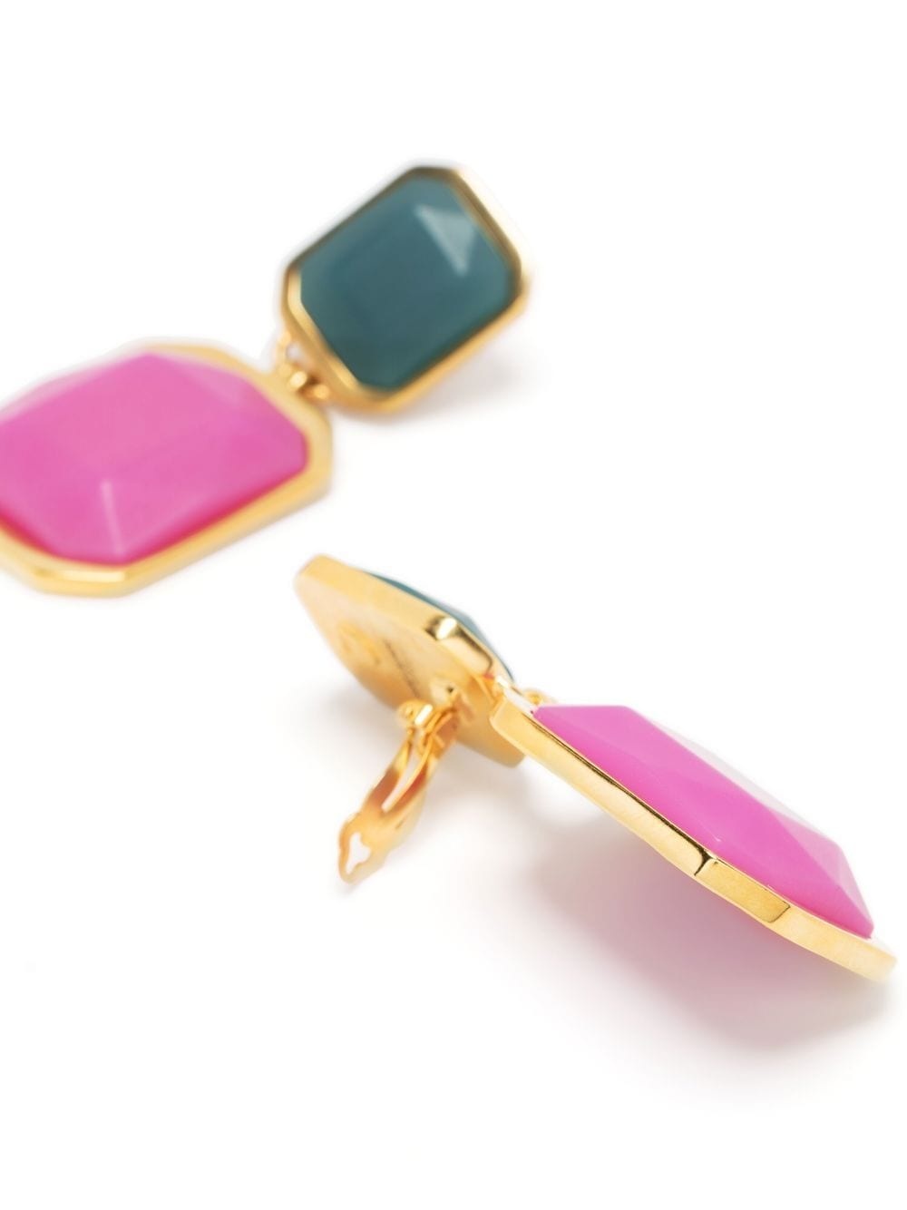 contrast-dual-tone earrings - 3