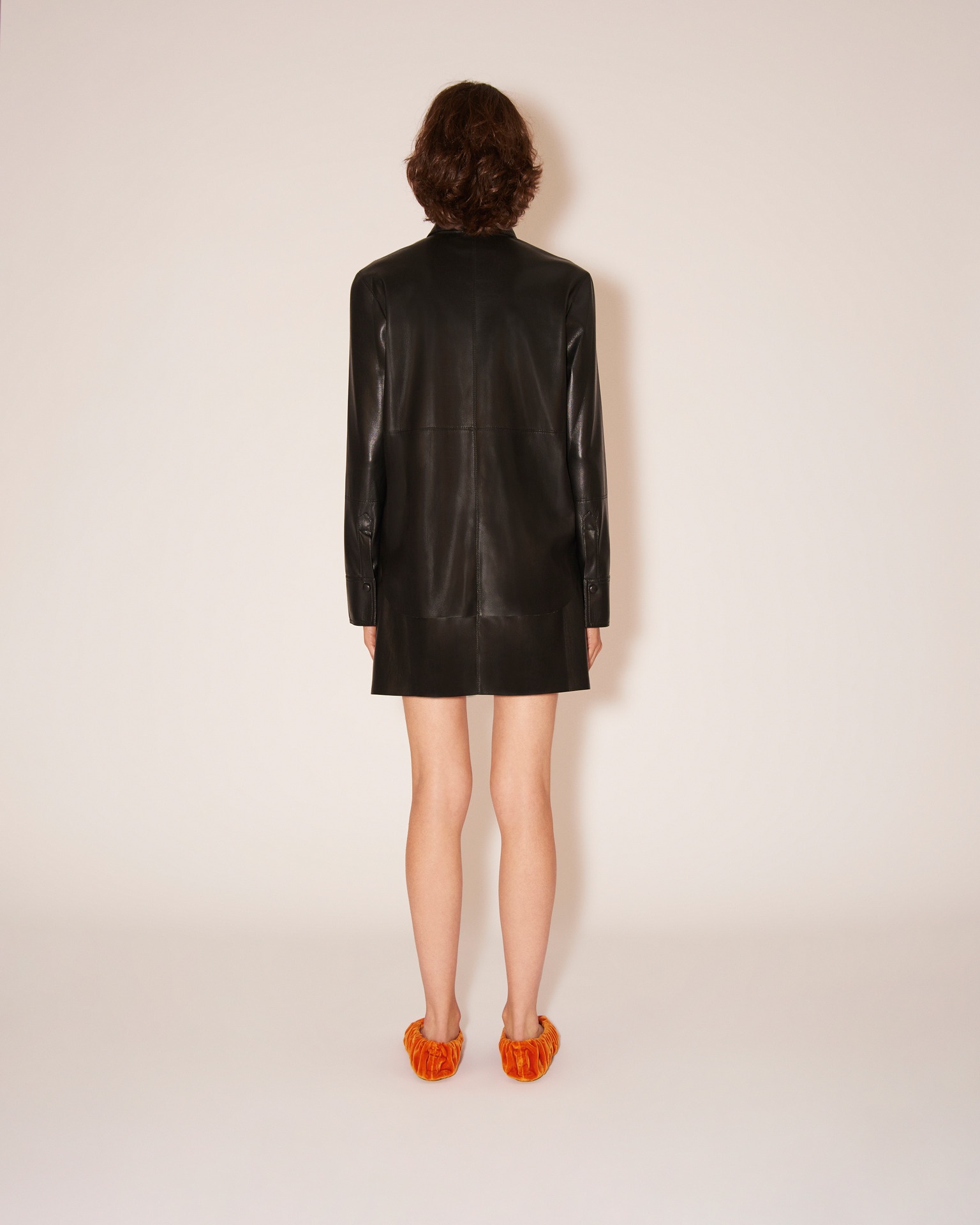 MEDA - Vegan leather mini skirt - Black - 4