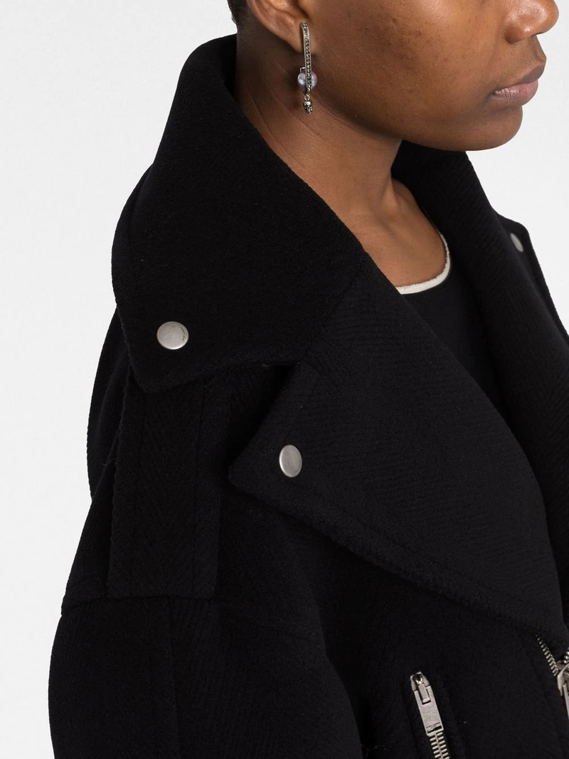 notched-collar zip-fastening 코트 3