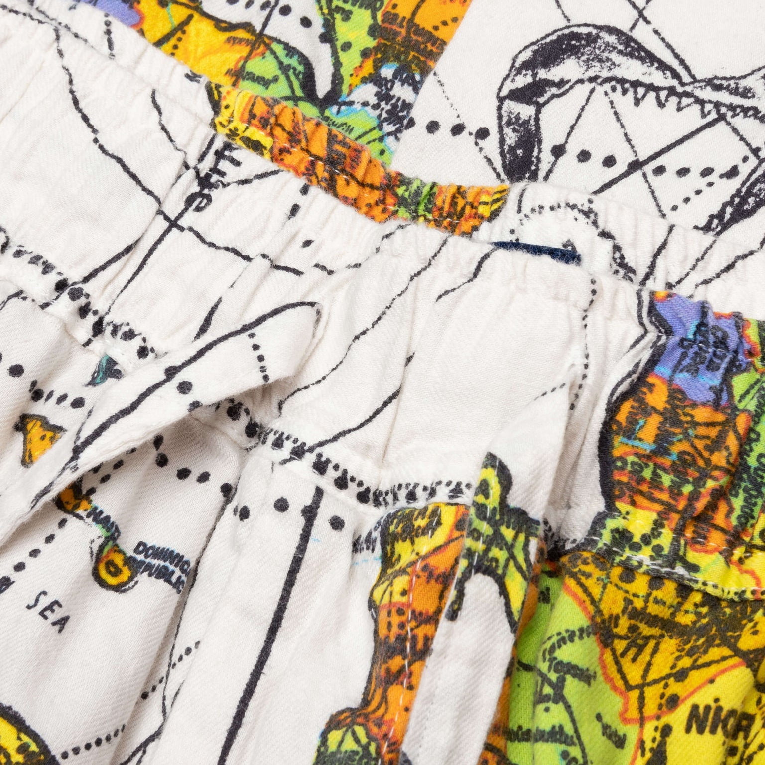 SAINT MICHAEL X DR. WOO WORLD MAP PAJAMA PANT MAP - WHITE - 4