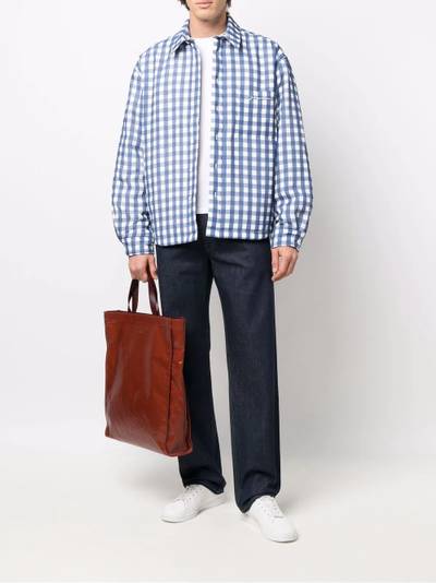 JACQUEMUS gingham check-print padded shirt outlook