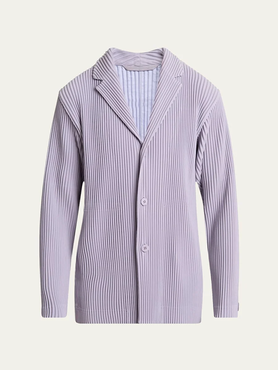 Men's Pleated Single-Breasted Sport Coat - 1