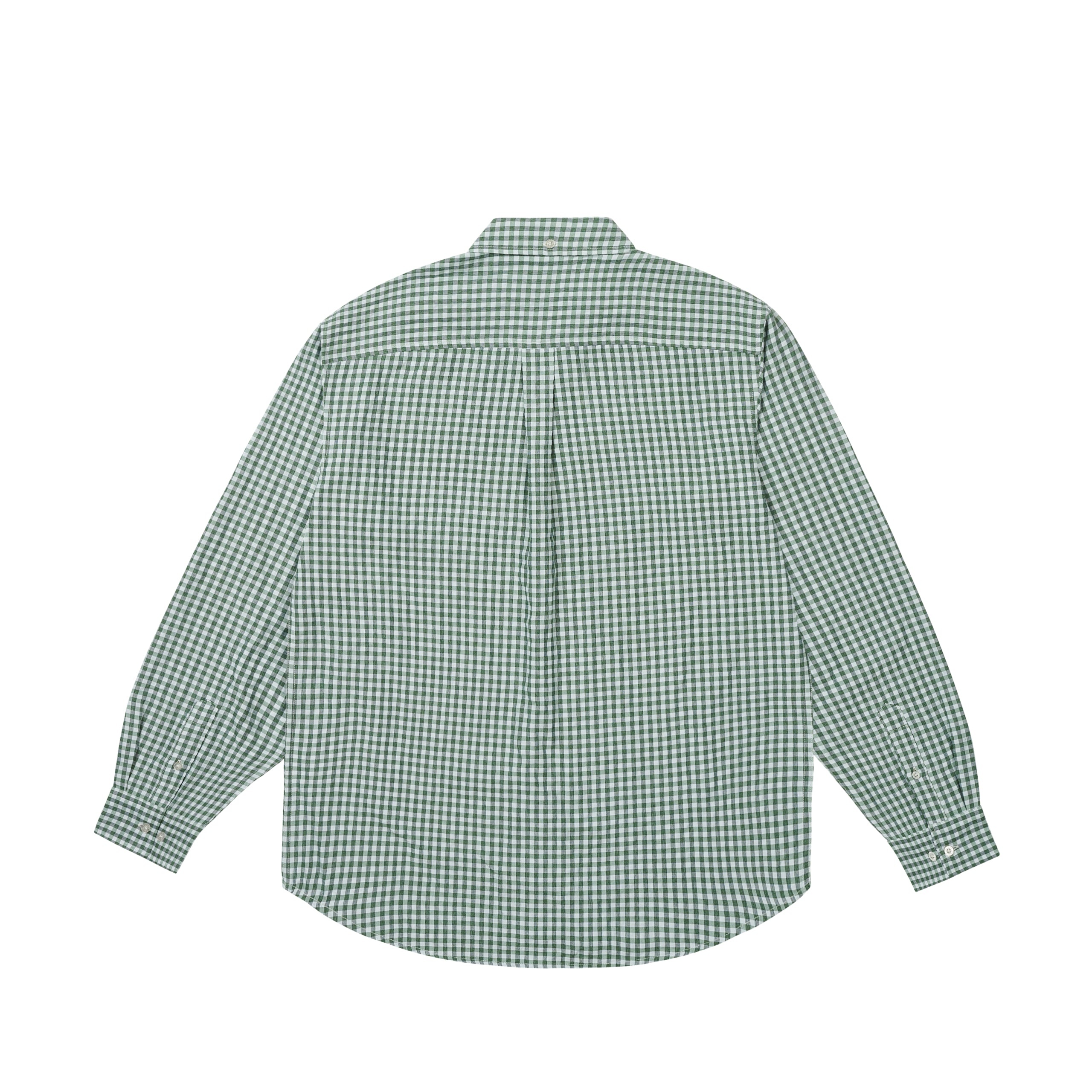 SEERSUCKER OXFORD SHIRT GREEN GINGHAM - 2