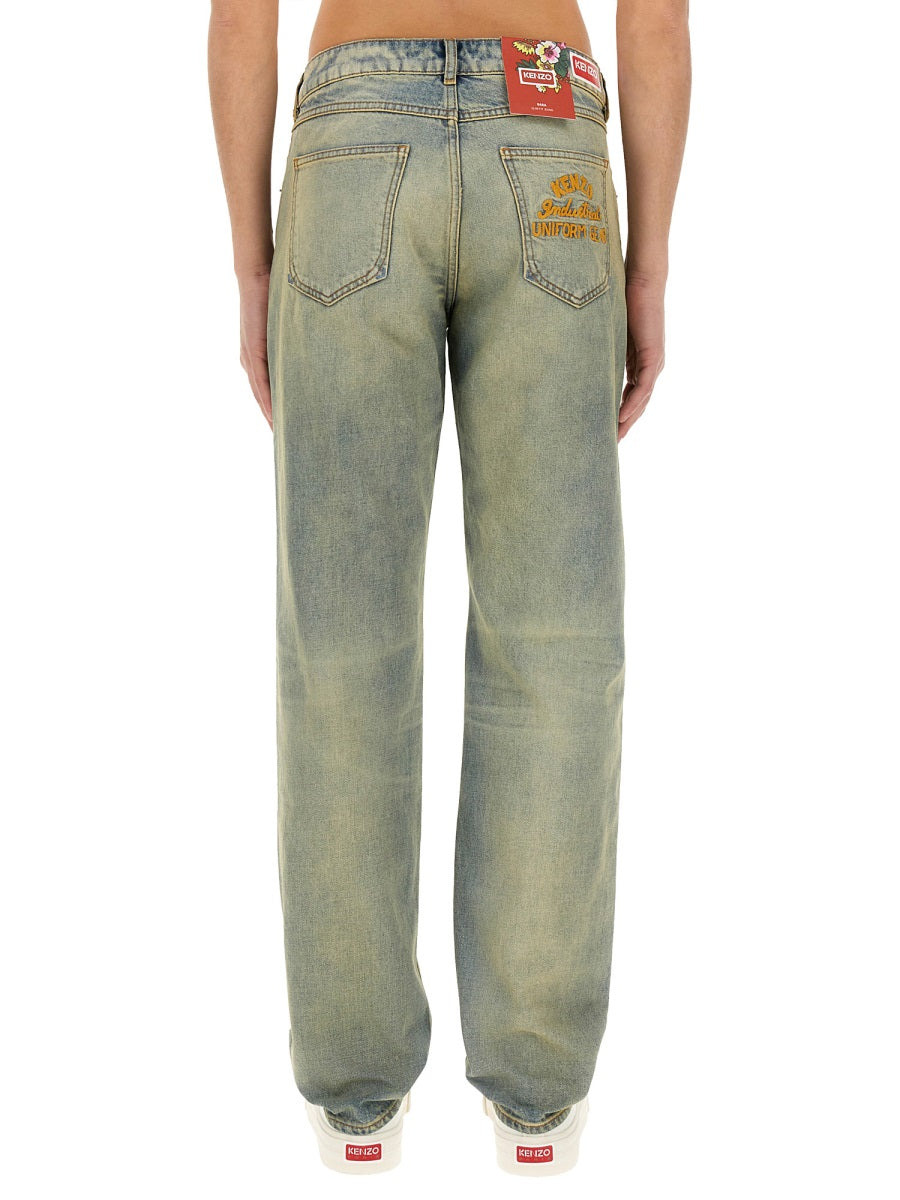 Kenzo Men Slim Bara Jeans 'Kenzo Drawn Varsity' - 3