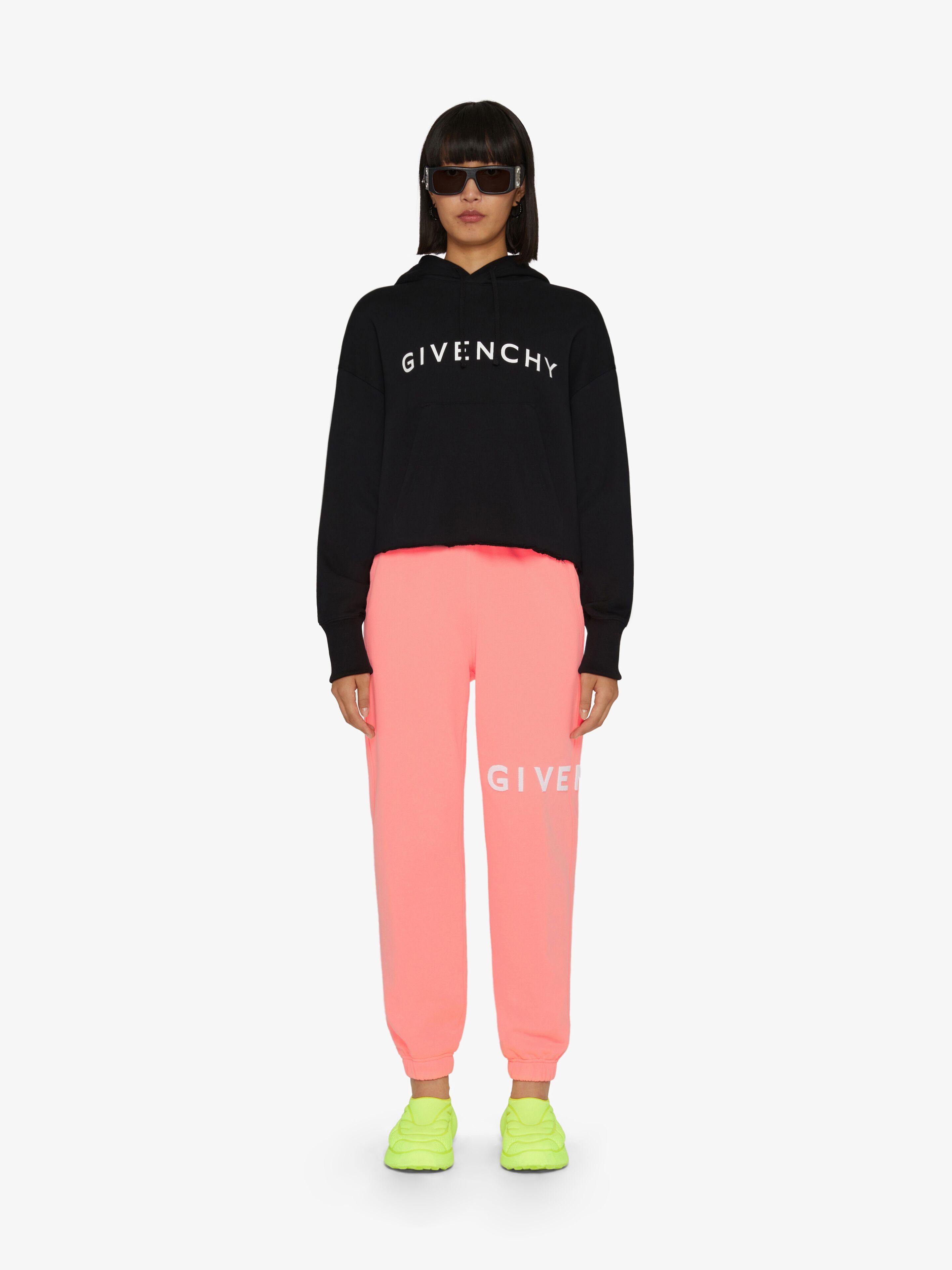 GIVENCHY ARCHETYPE CROPPED HOODIE IN FLEECE - 2