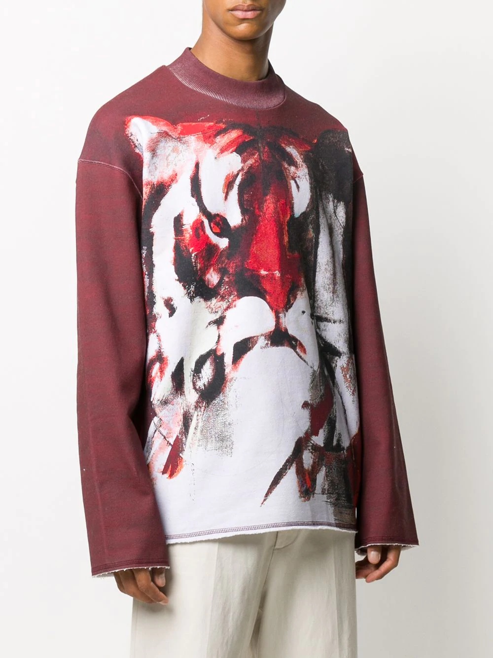 tiger print sweatshirt - 3