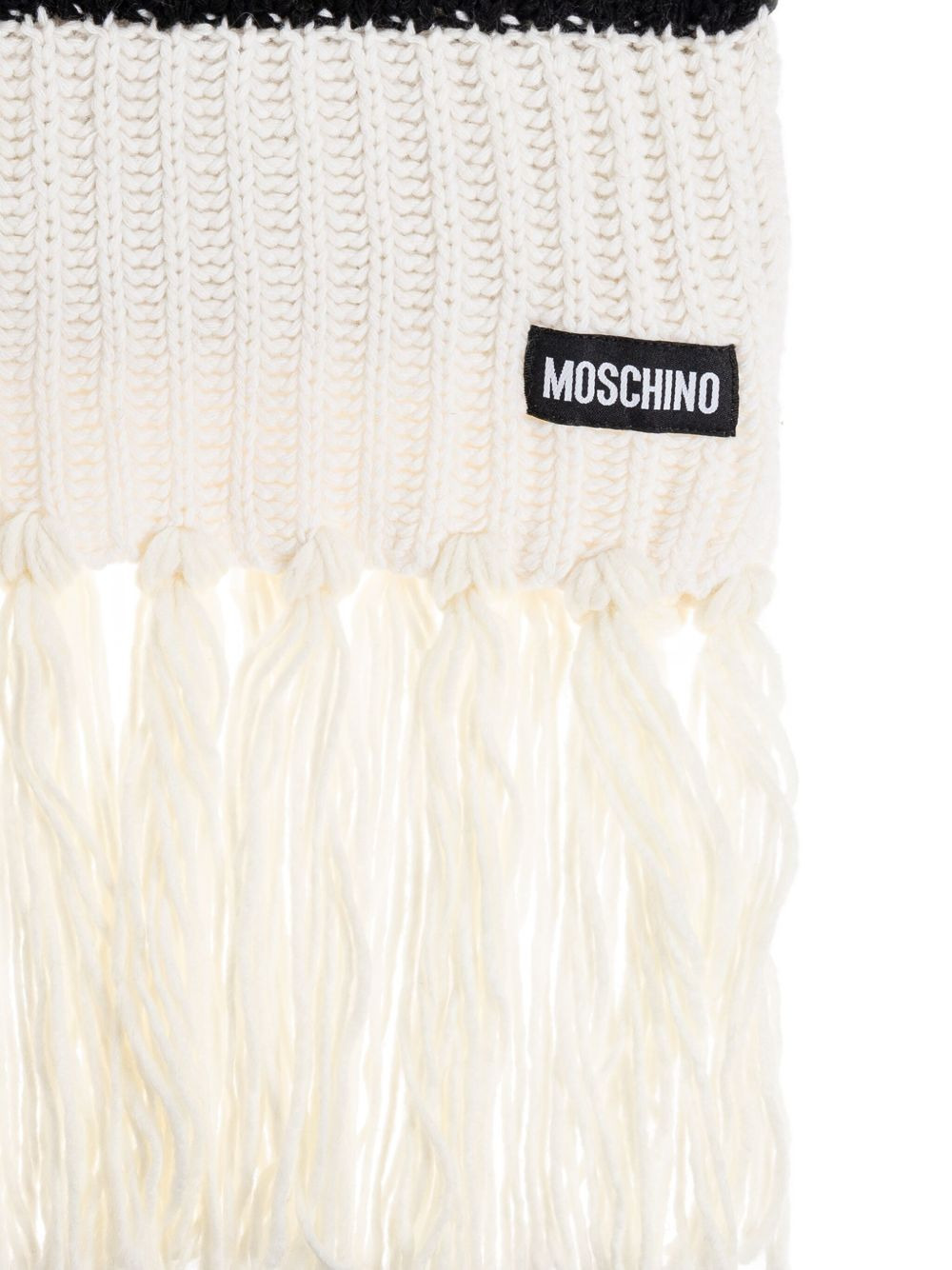 ribbed-knit fringe scarf - 3