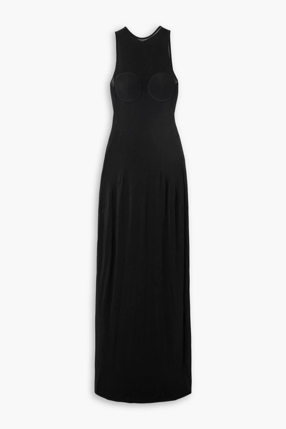 Paneled tulle maxi dress - 1