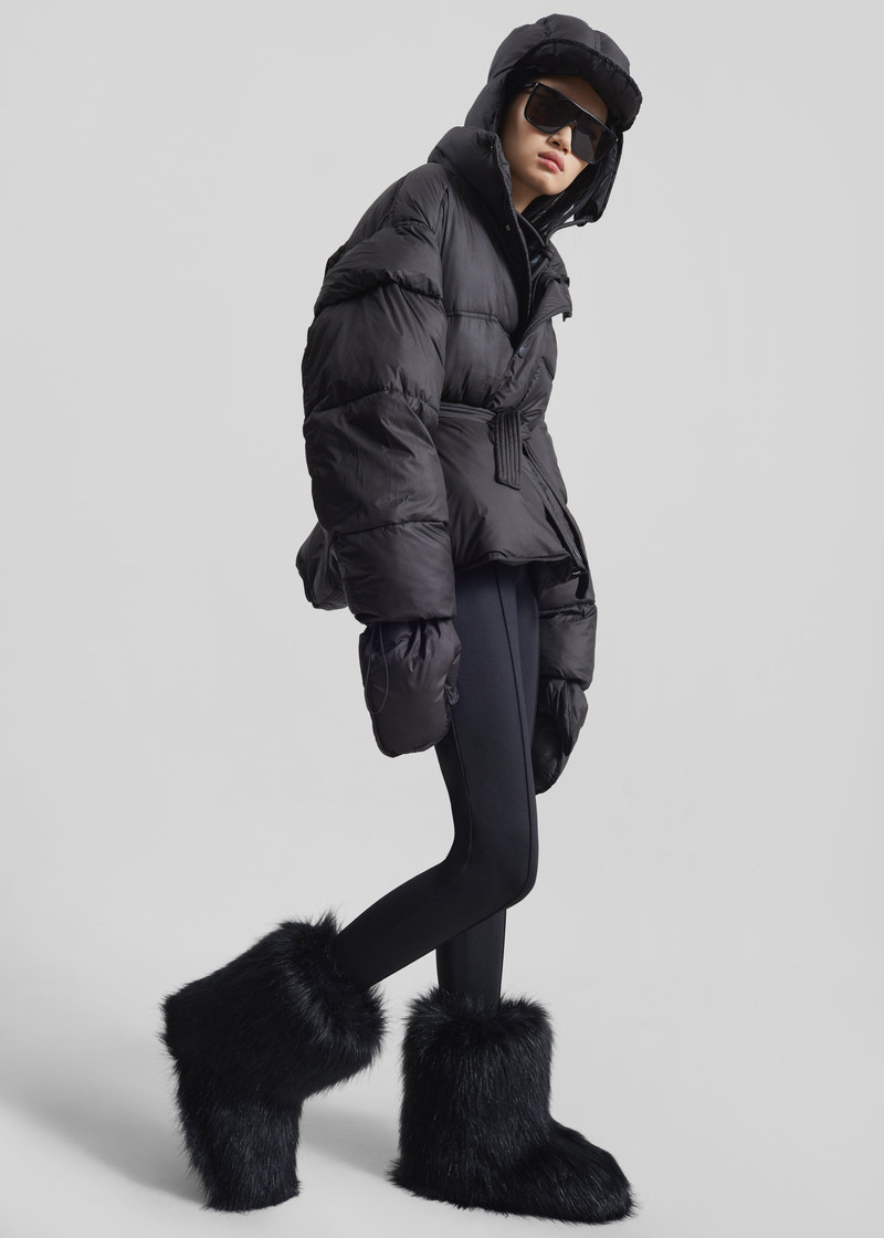 Moena Puffer Jacket & Accessories Set - Black 3