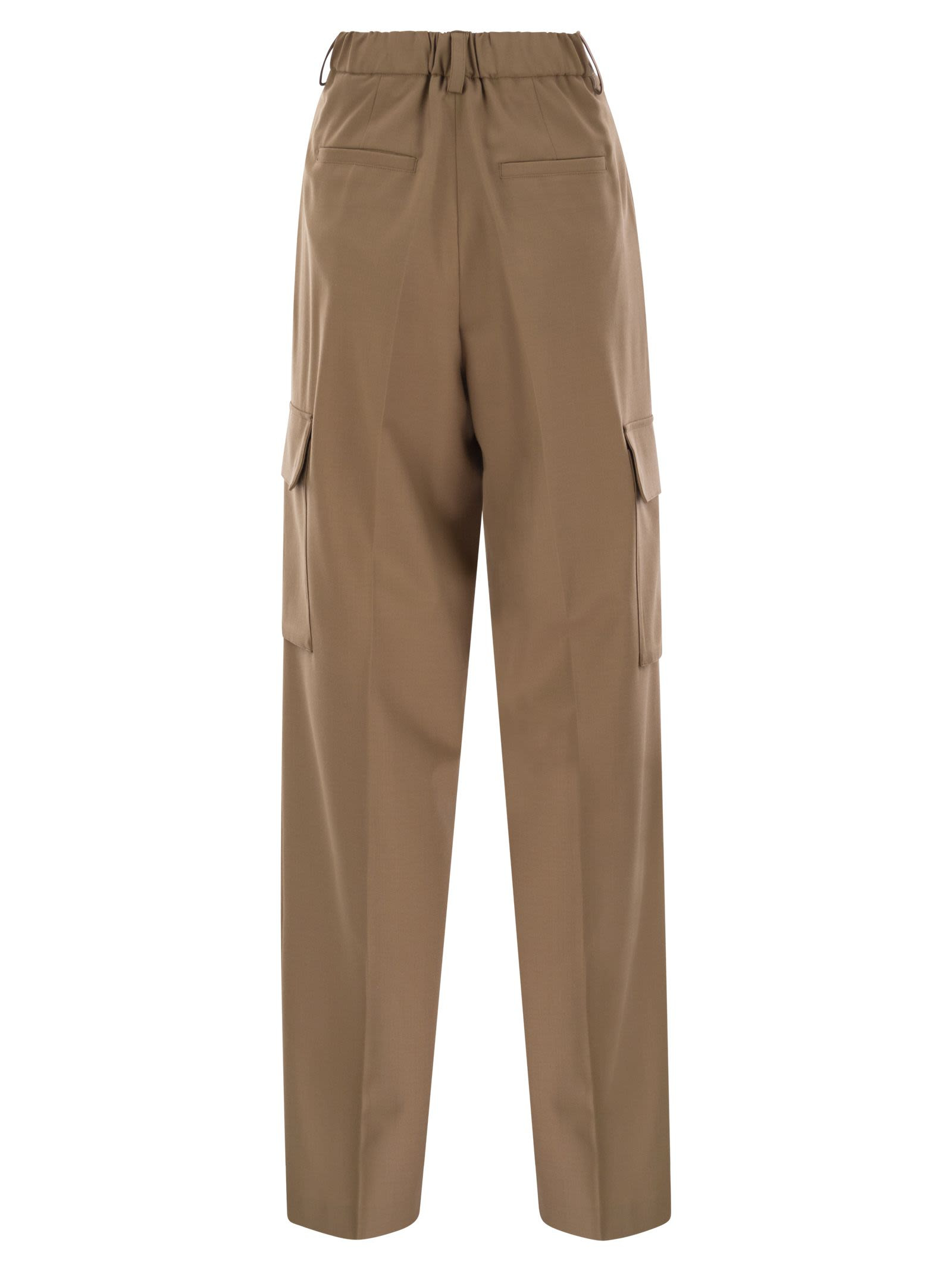 Herno Women Soft Wool Cargo Pants - 2