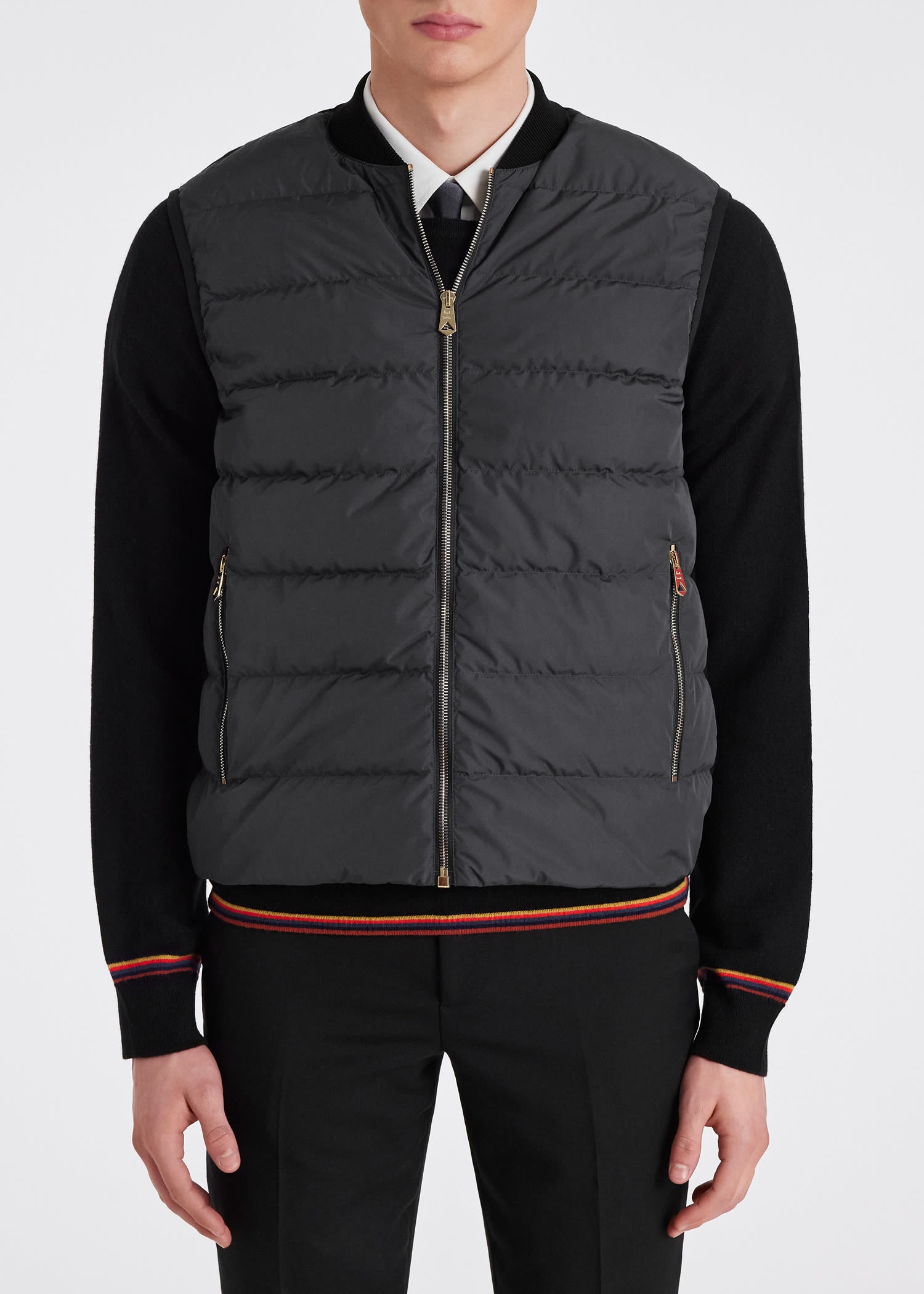 Mixed Media Down Gilet - 3