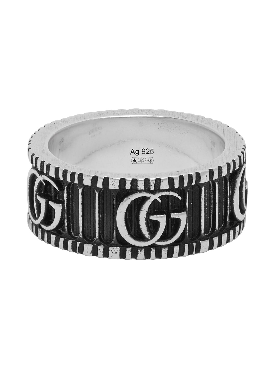 Silver GG Marmont Ring - 3