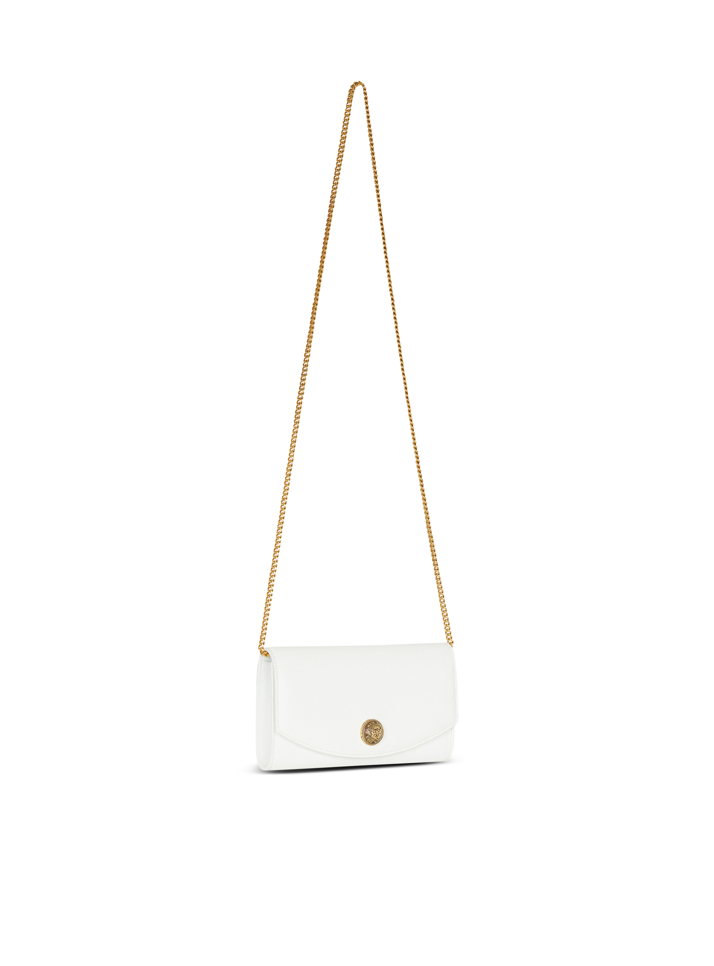 Emblème grained calfskin clutch - 3