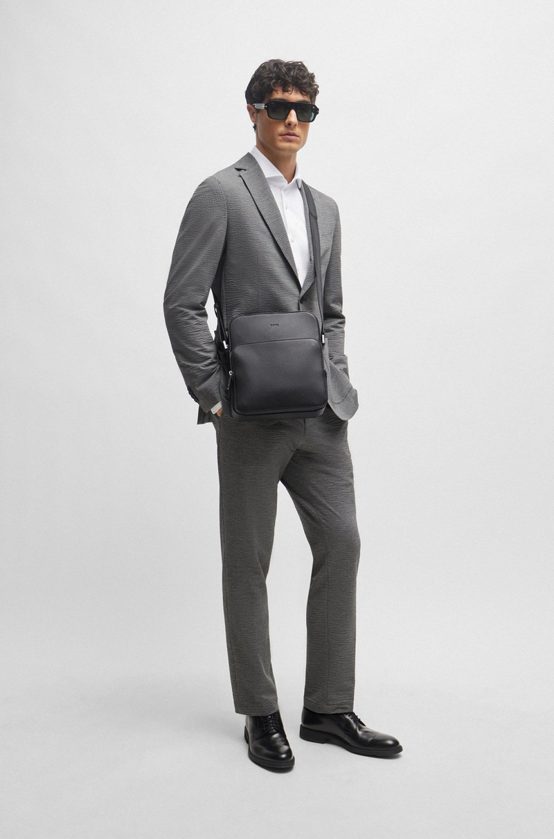 BOSS REPORTER BAG IN GRAINED ITALIAN LEATHER WITH EMBOSSED LOGO outlook