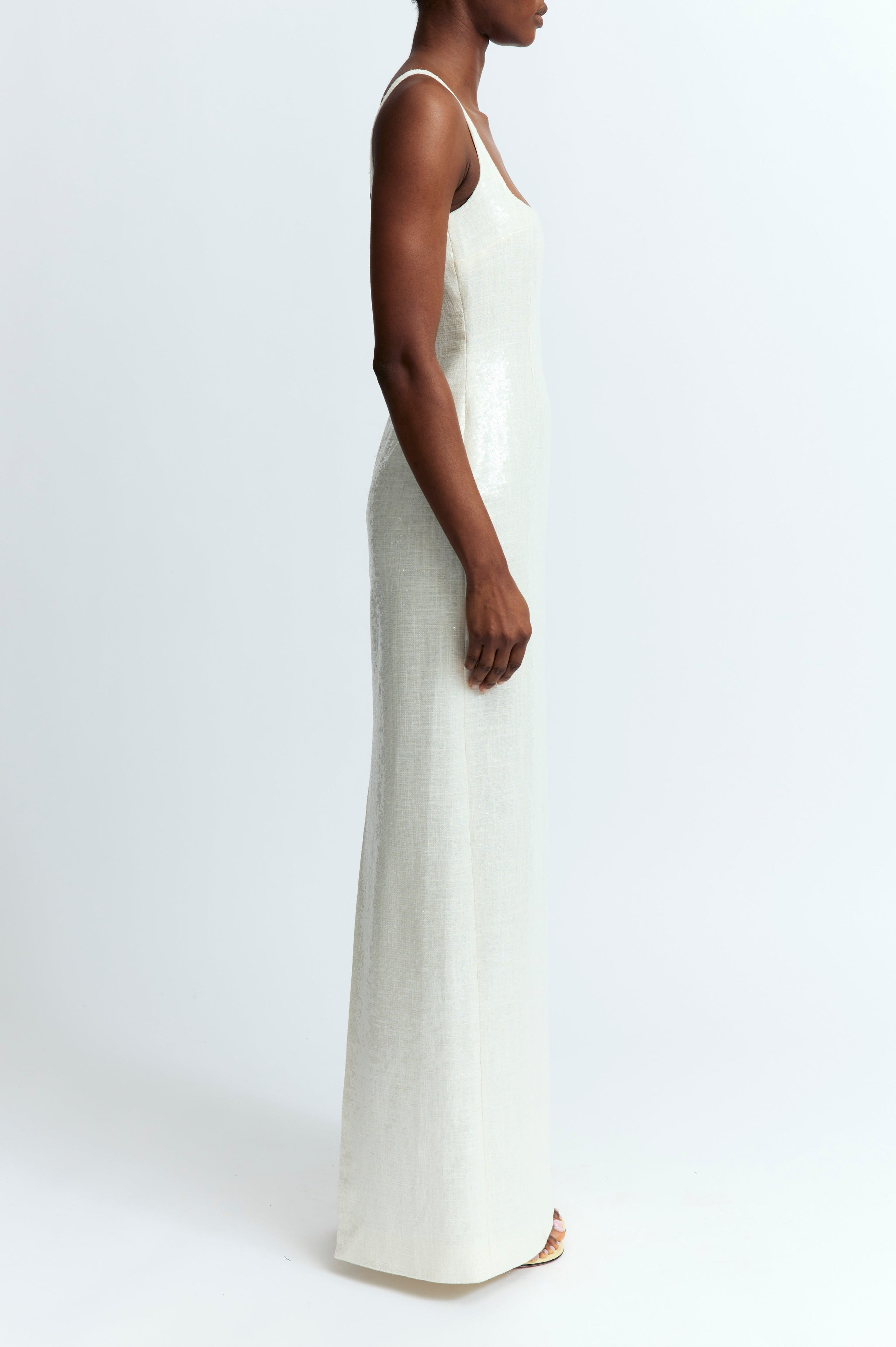 ELECTRA GOWN IN LINEN SEQUIN - 3