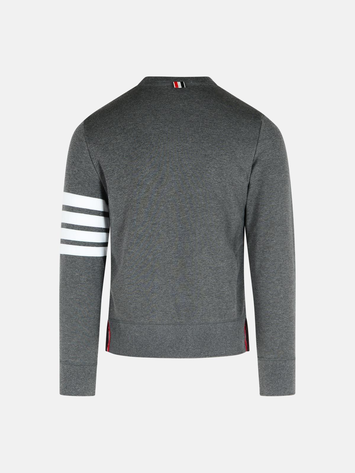 '4 BAR' DARK GREY COTTON SWEATSHIRT - 3