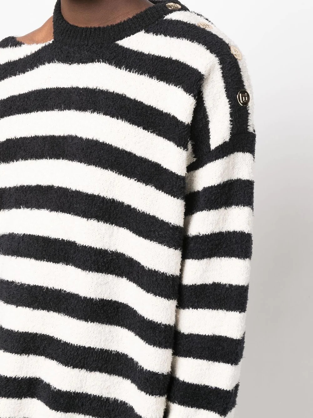 striped cut-out detail jumper - 5