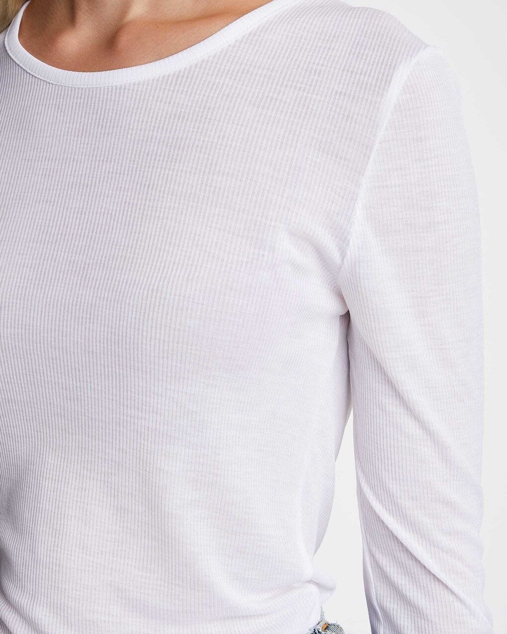 Top Lyocell Long Sleeve White - 5