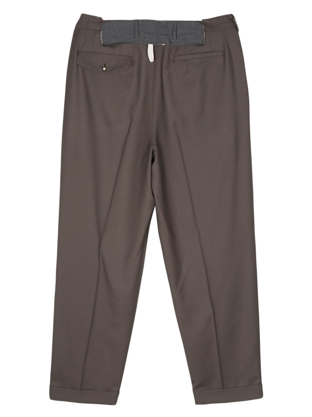 pleat-detail wide-leg trousers - 2